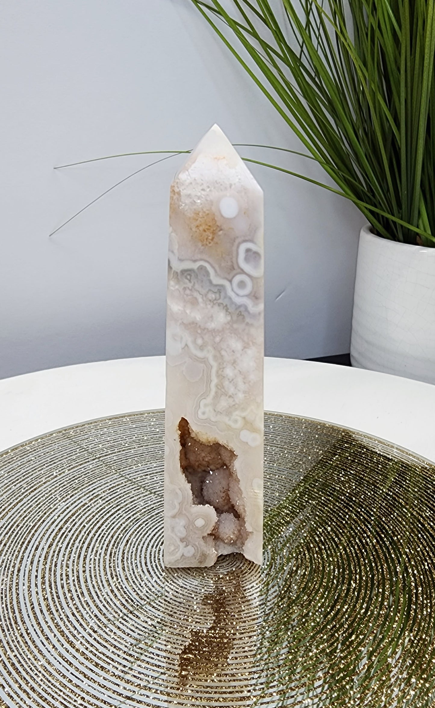 Druzy Pink Amethyst Tower