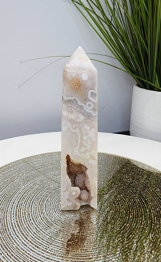 Druzy Pink Amethyst Tower