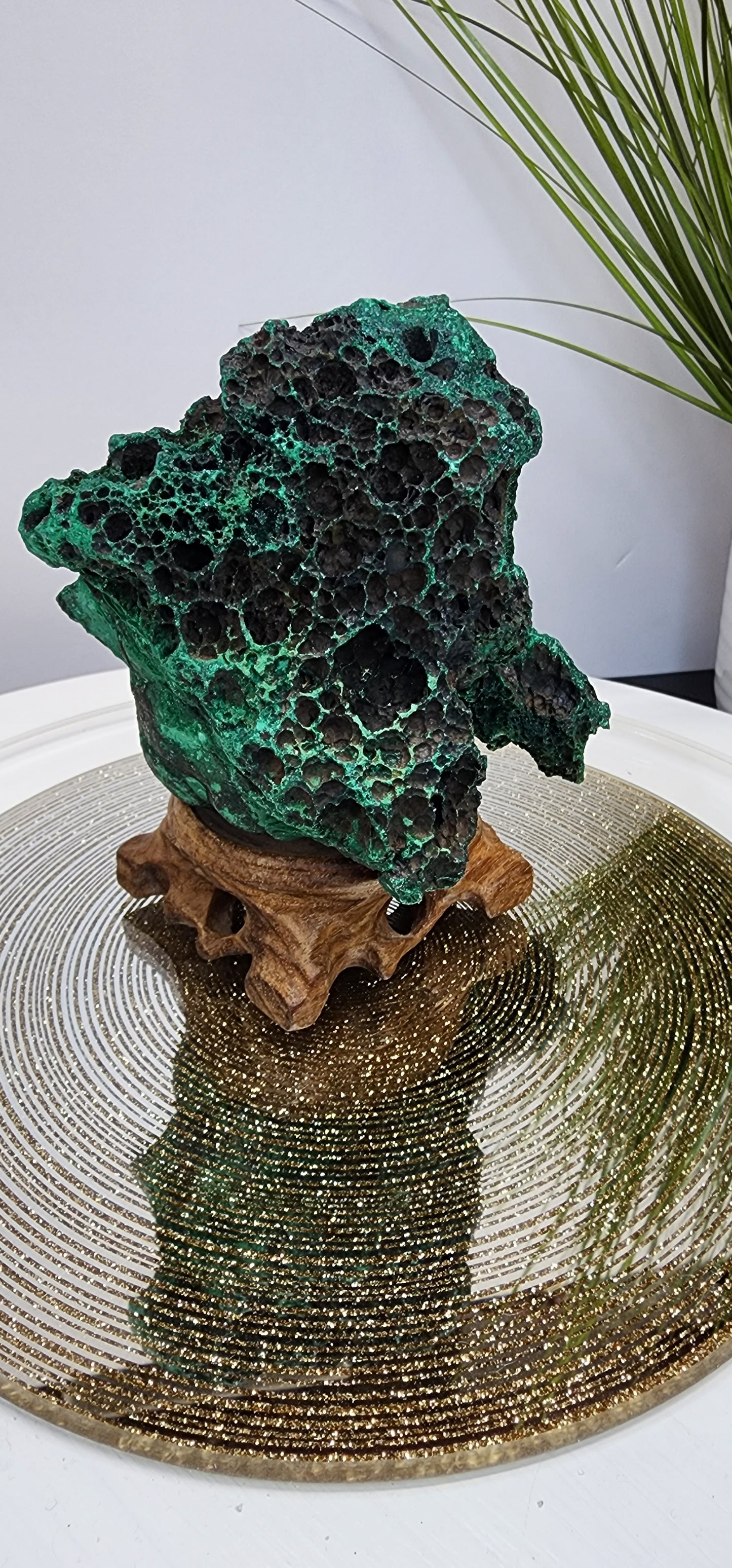 Druzy Malachite Specimen from Congo