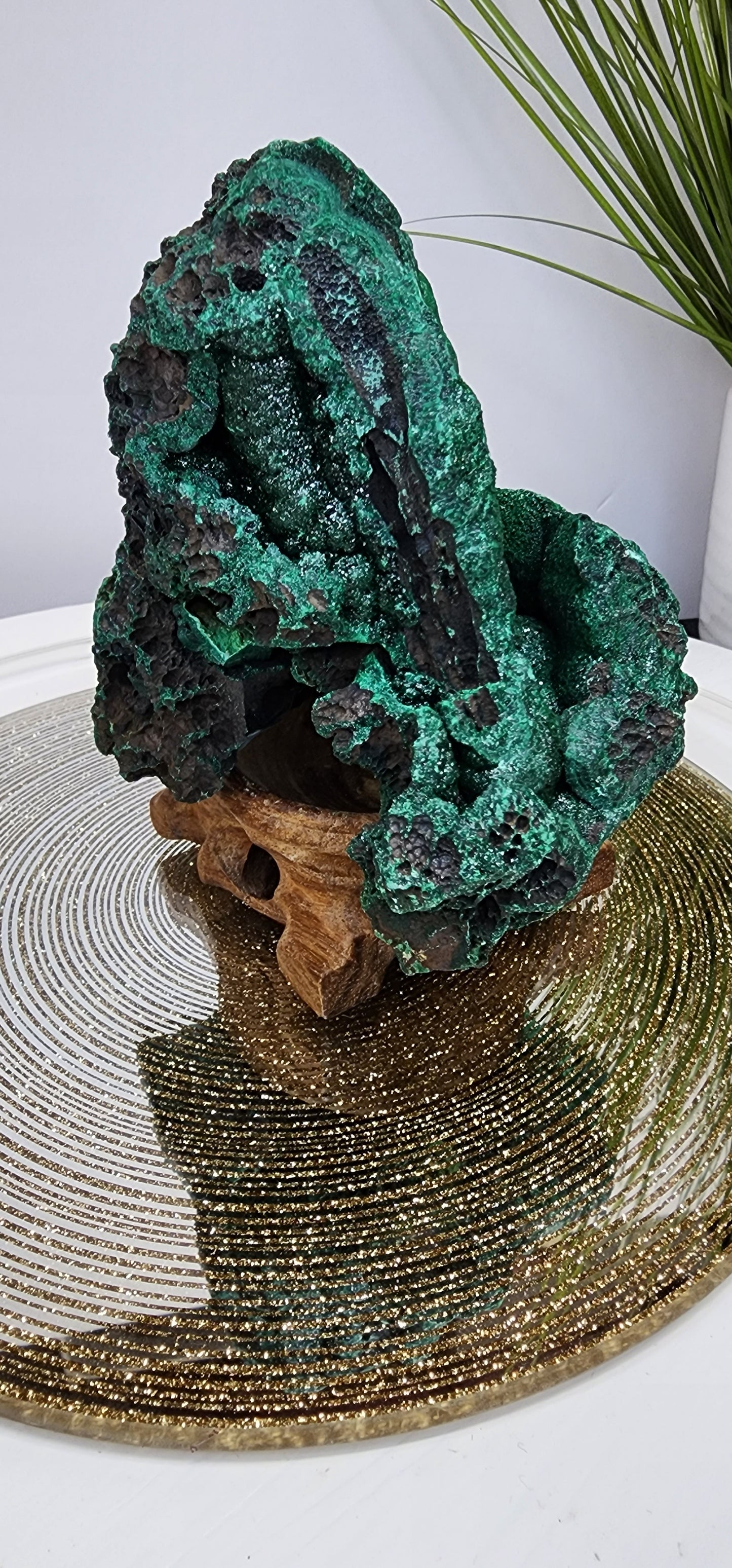 Druzy Malachite Specimen from Congo