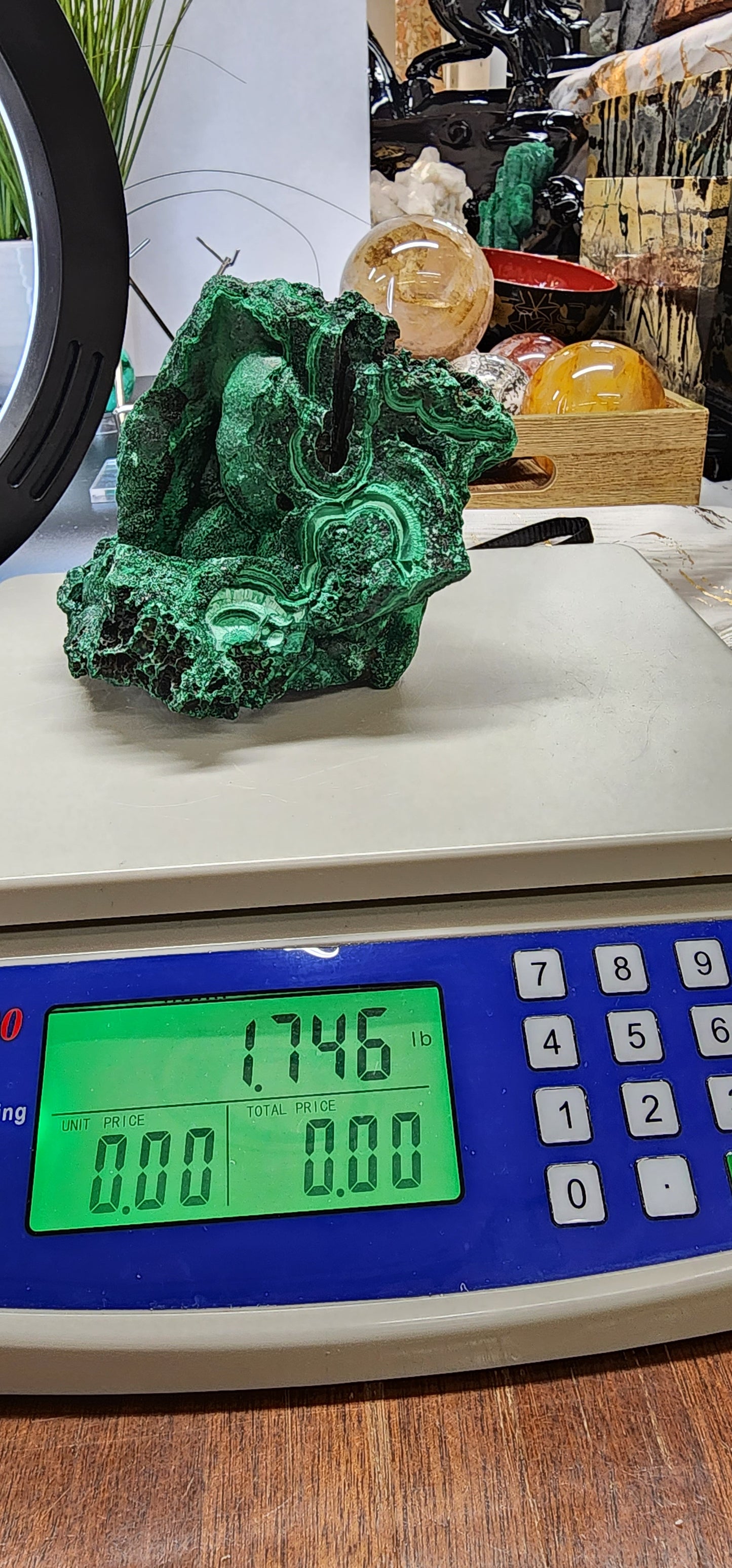 Druzy Malachite Specimen from Congo