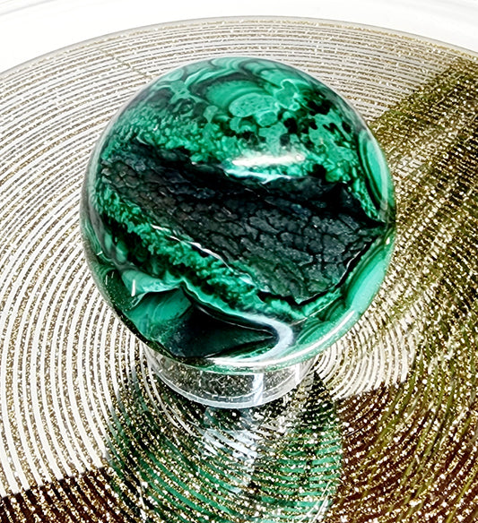 Druzy Malachite Sphere