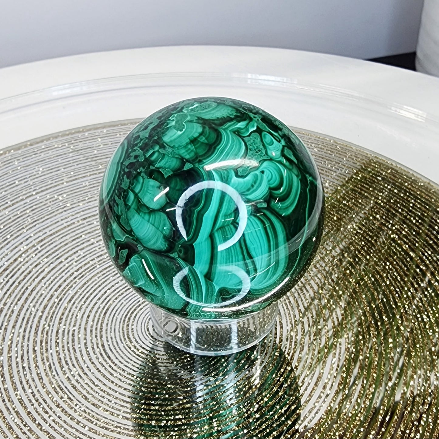 Druzy Malachite Sphere