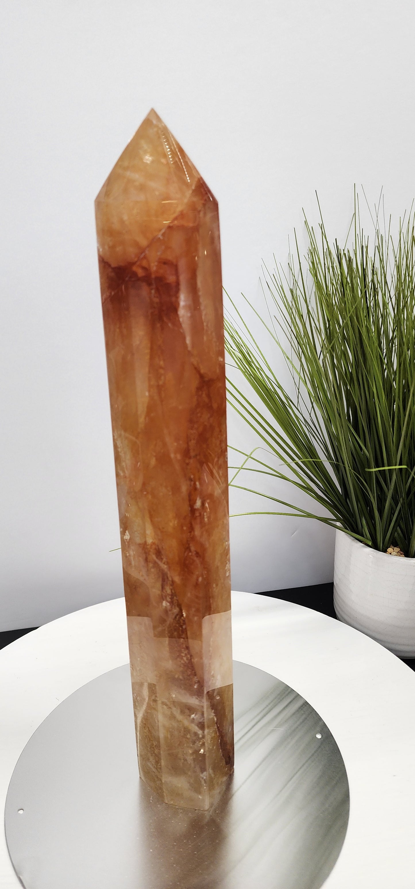 Extra Large Golden Healer and Fire Quartz  Tower