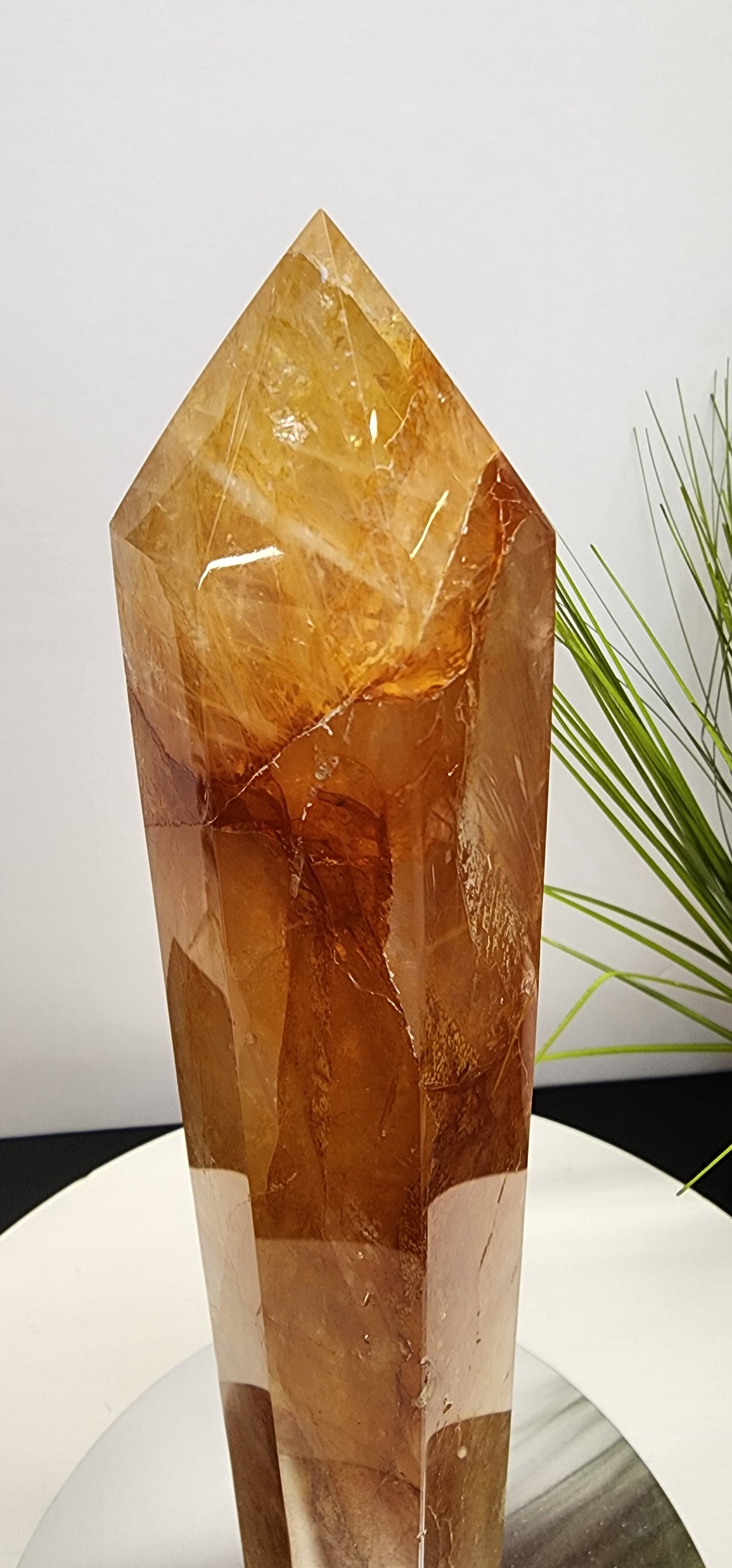 Extra Large Golden Healer and Fire Quartz  Tower