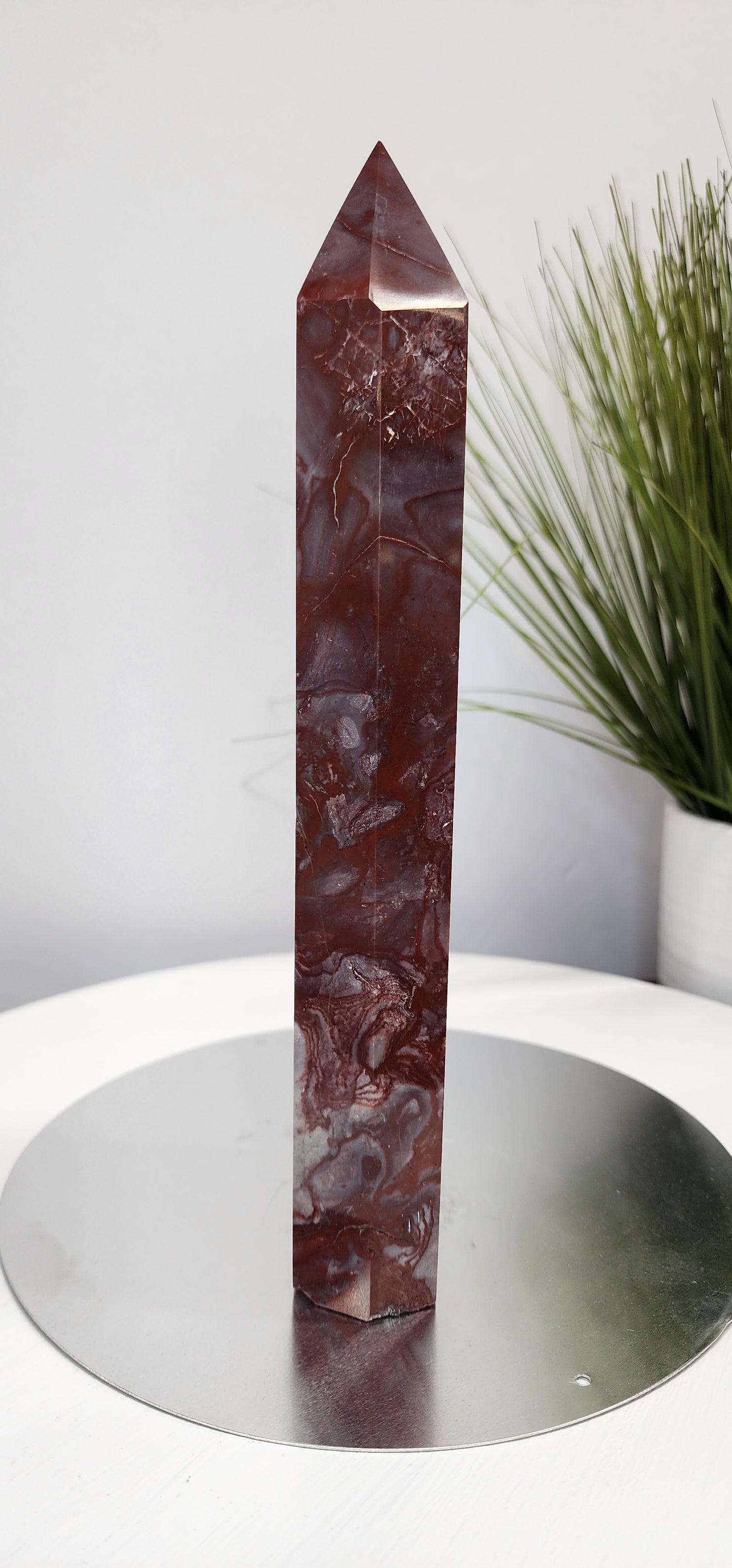 Large Chicken Blood Agate Tower