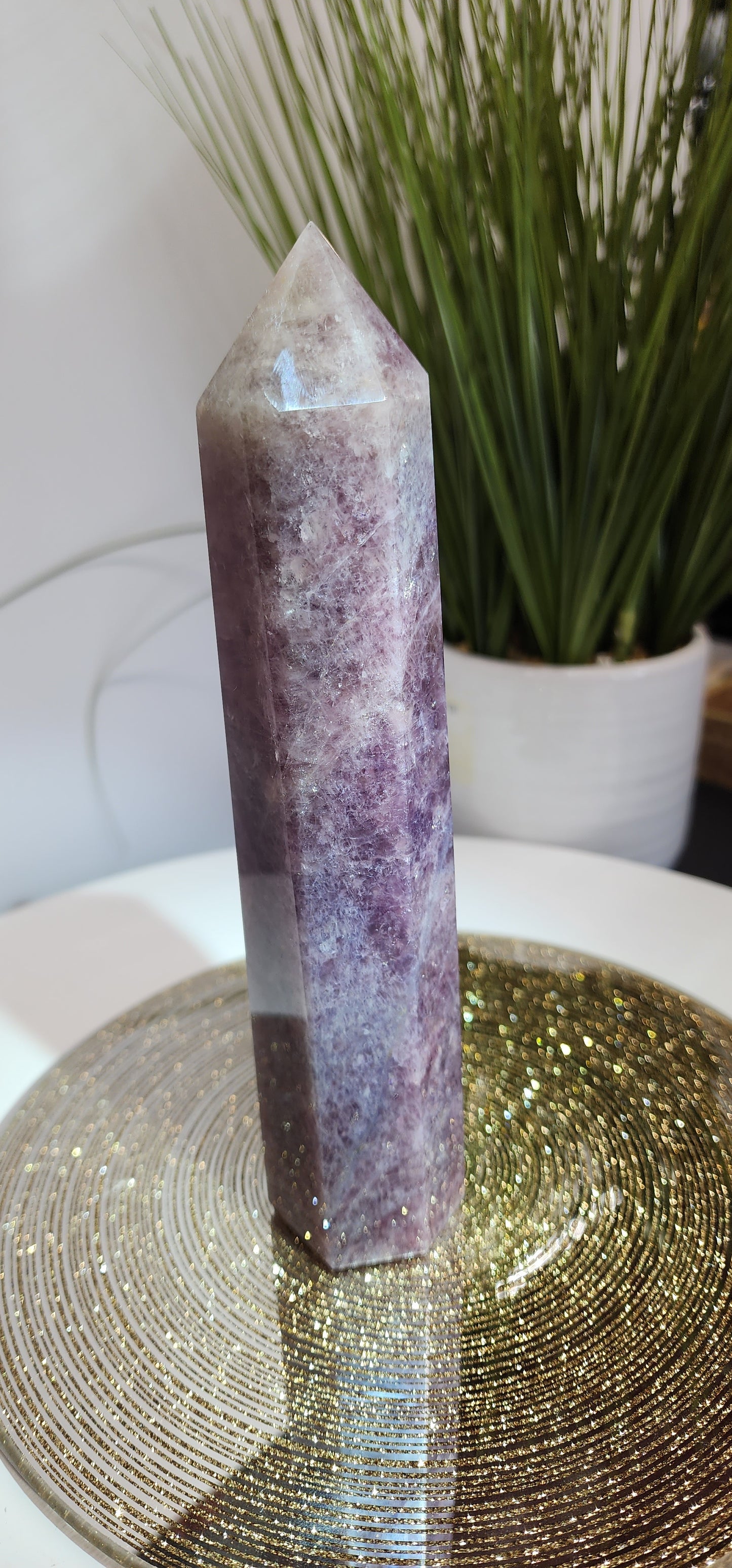 Lavendar and Rose Quartz Tower