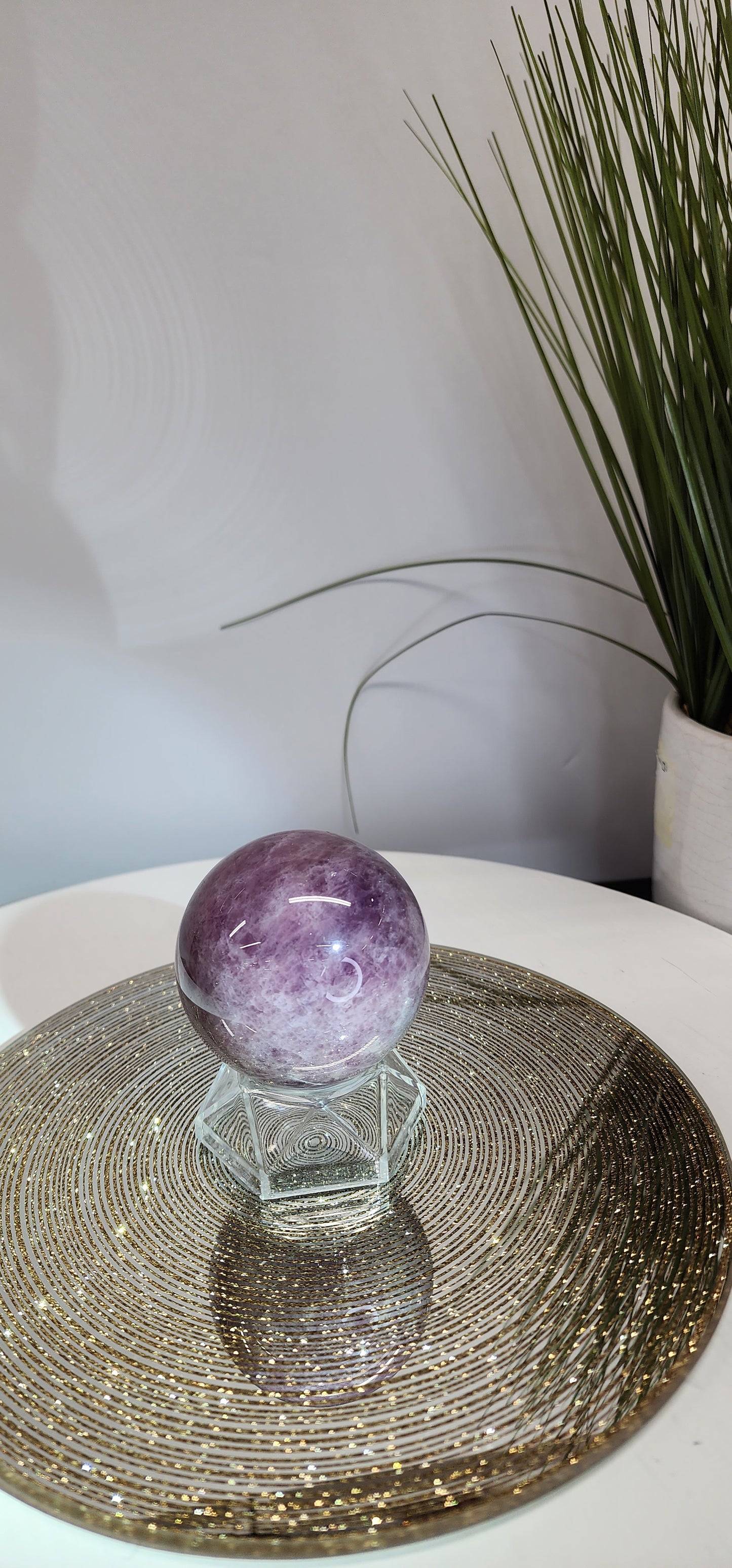 Lavendar and Rose Quartz Sphere