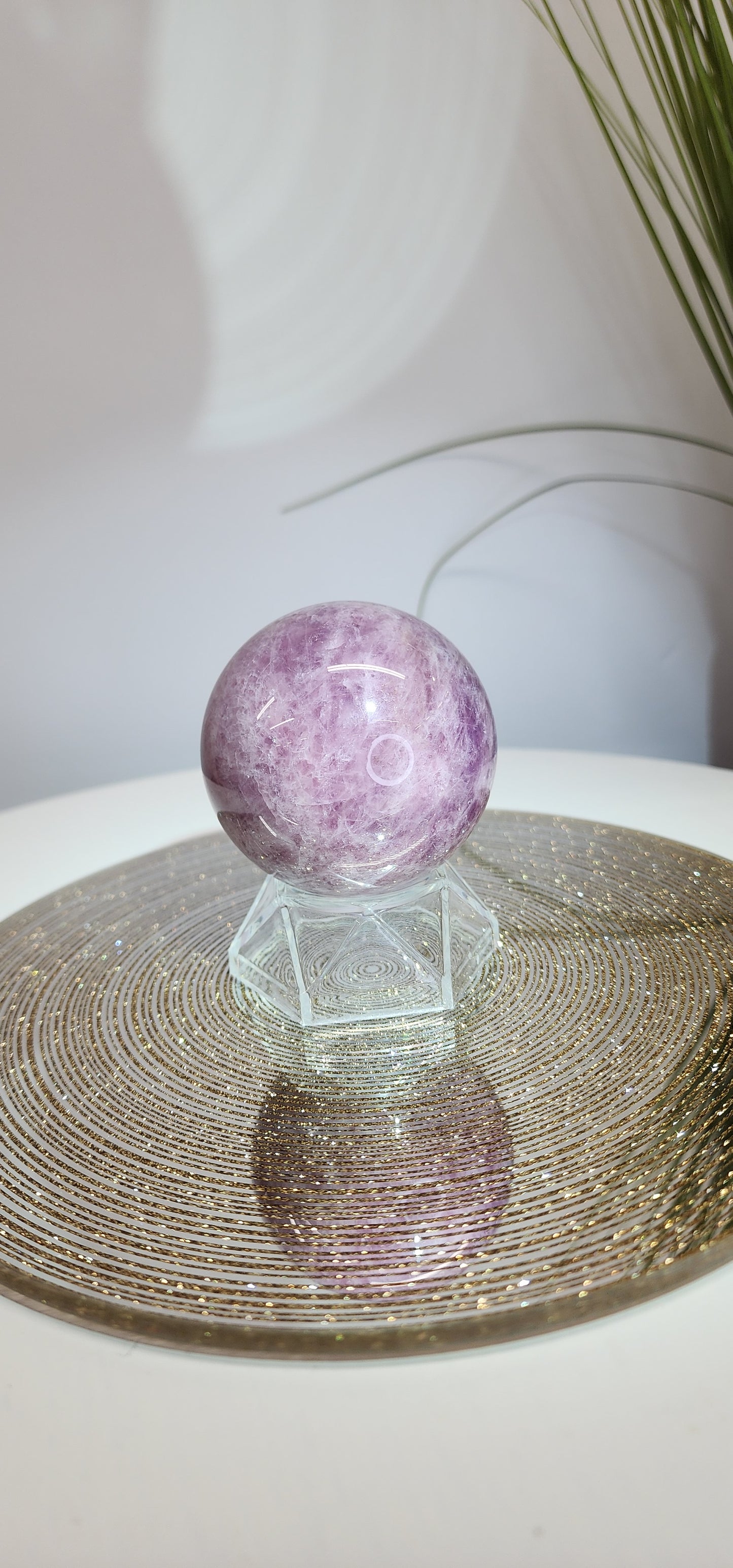 Lavendar and Rose Quartz Sphere