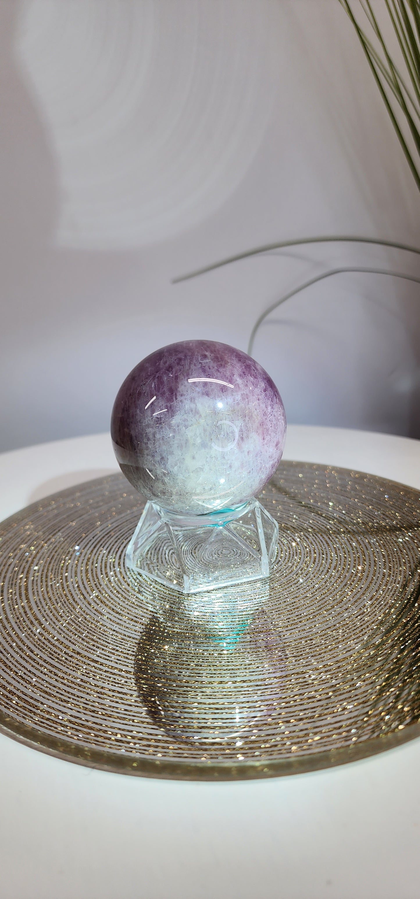 Lavendar and Rose Quartz Sphere
