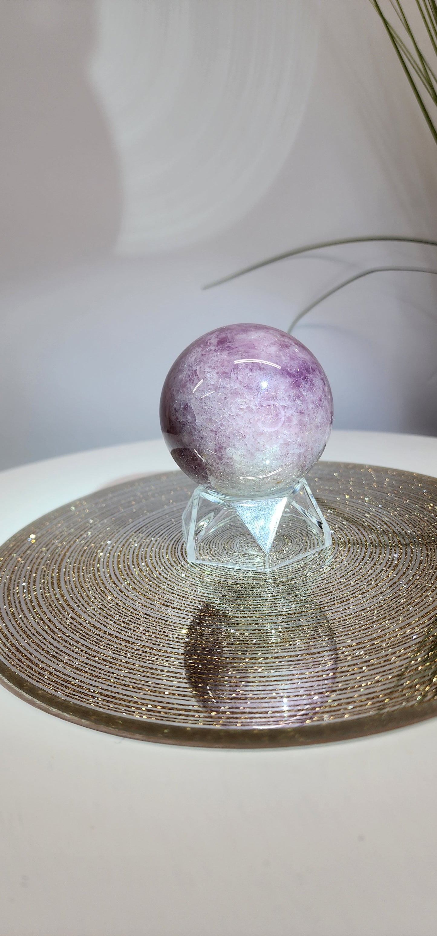 Lavendar and Rose Quartz Sphere