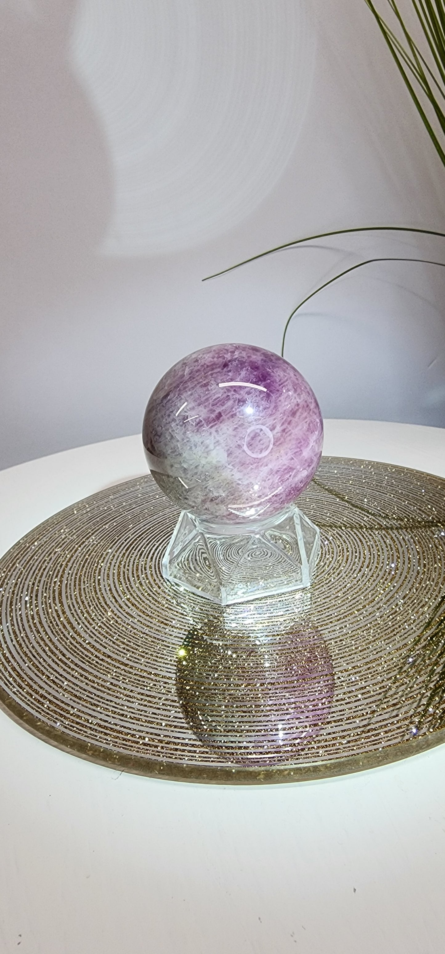 Lavendar and Rose Quartz Sphere