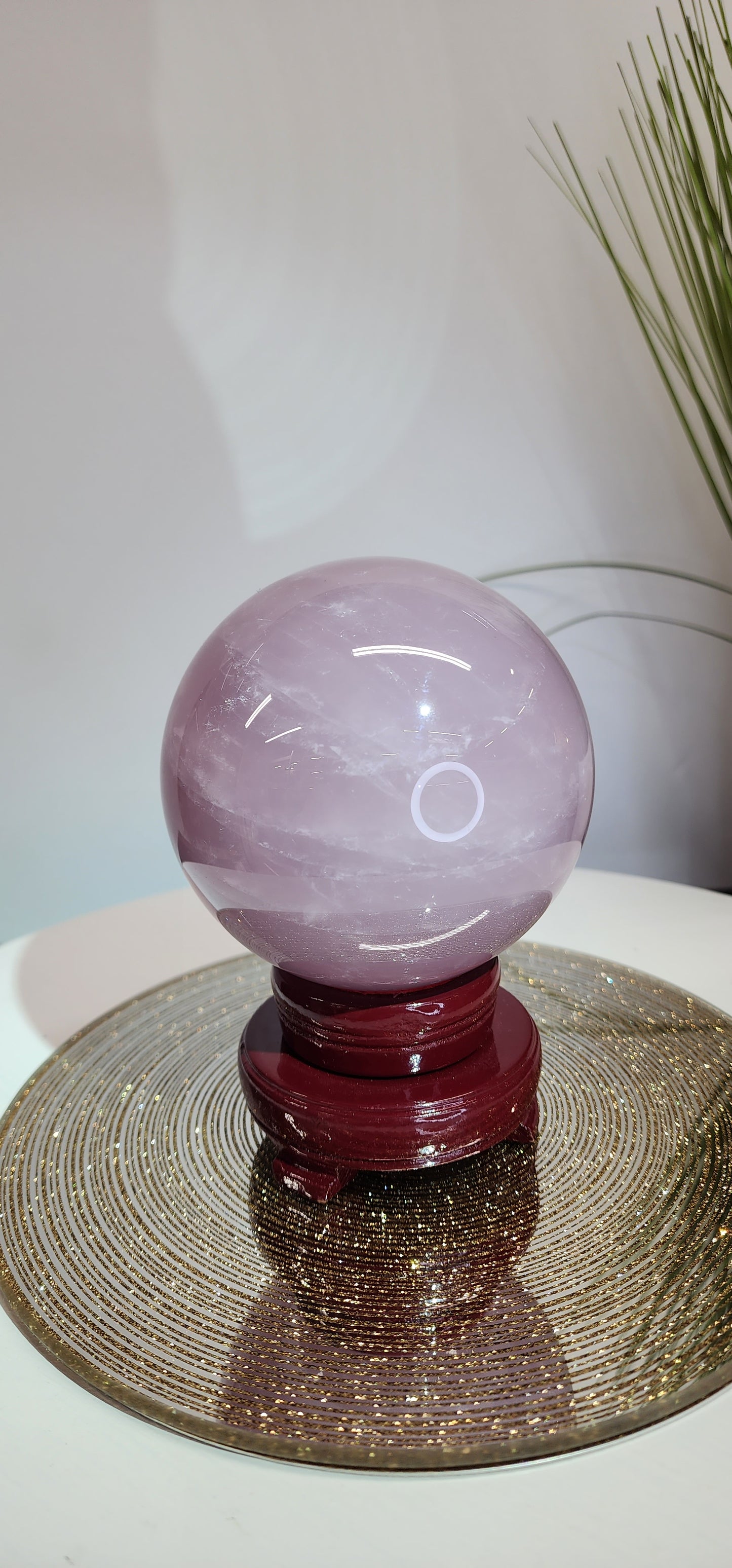 Large Lavender Rose Quartz Sphere