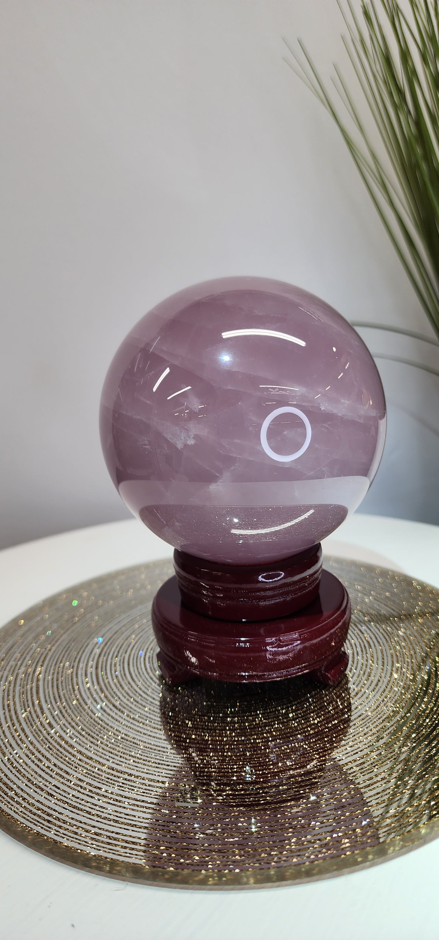 Large Lavender Rose Quartz Sphere