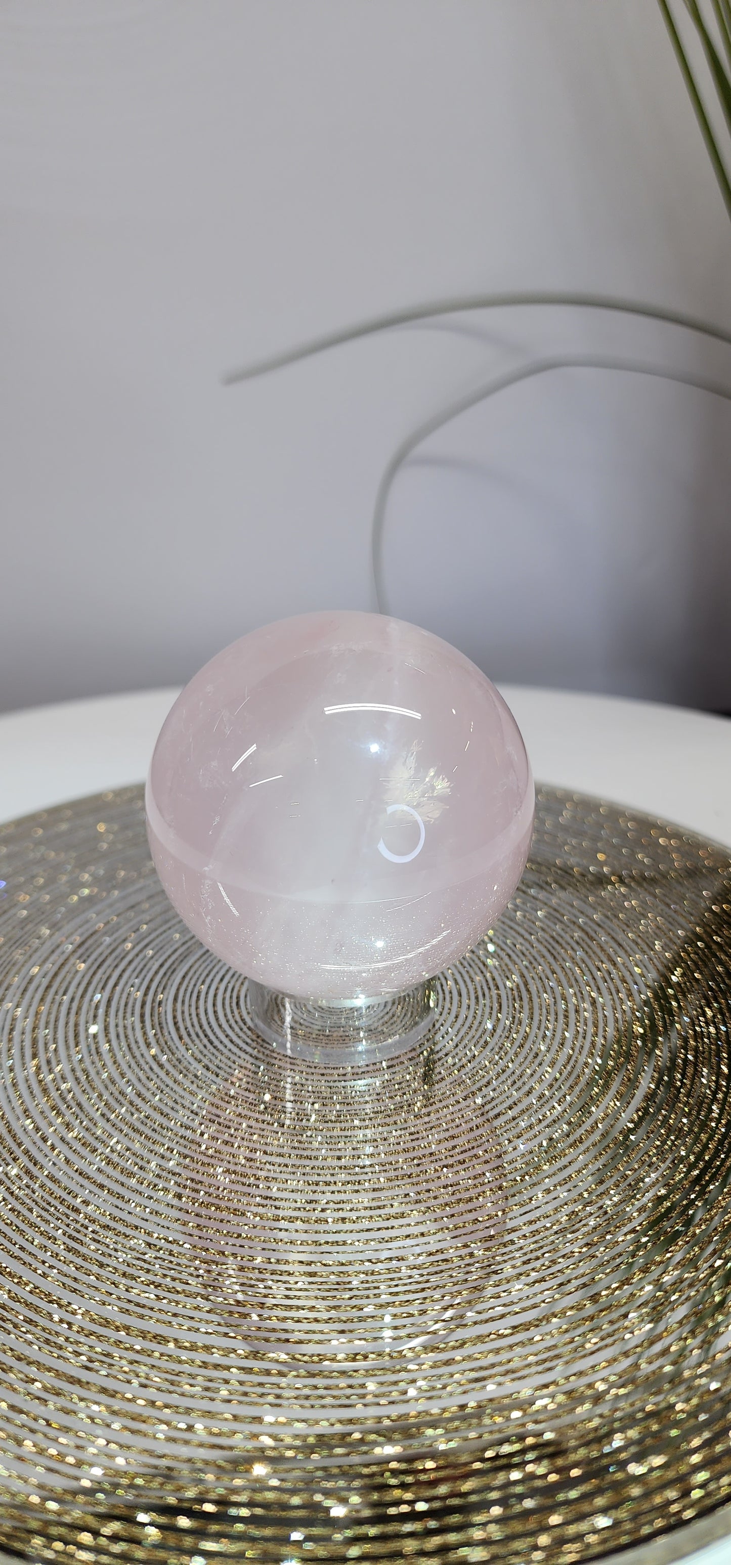 Star Flash Rose Quartz Sphere