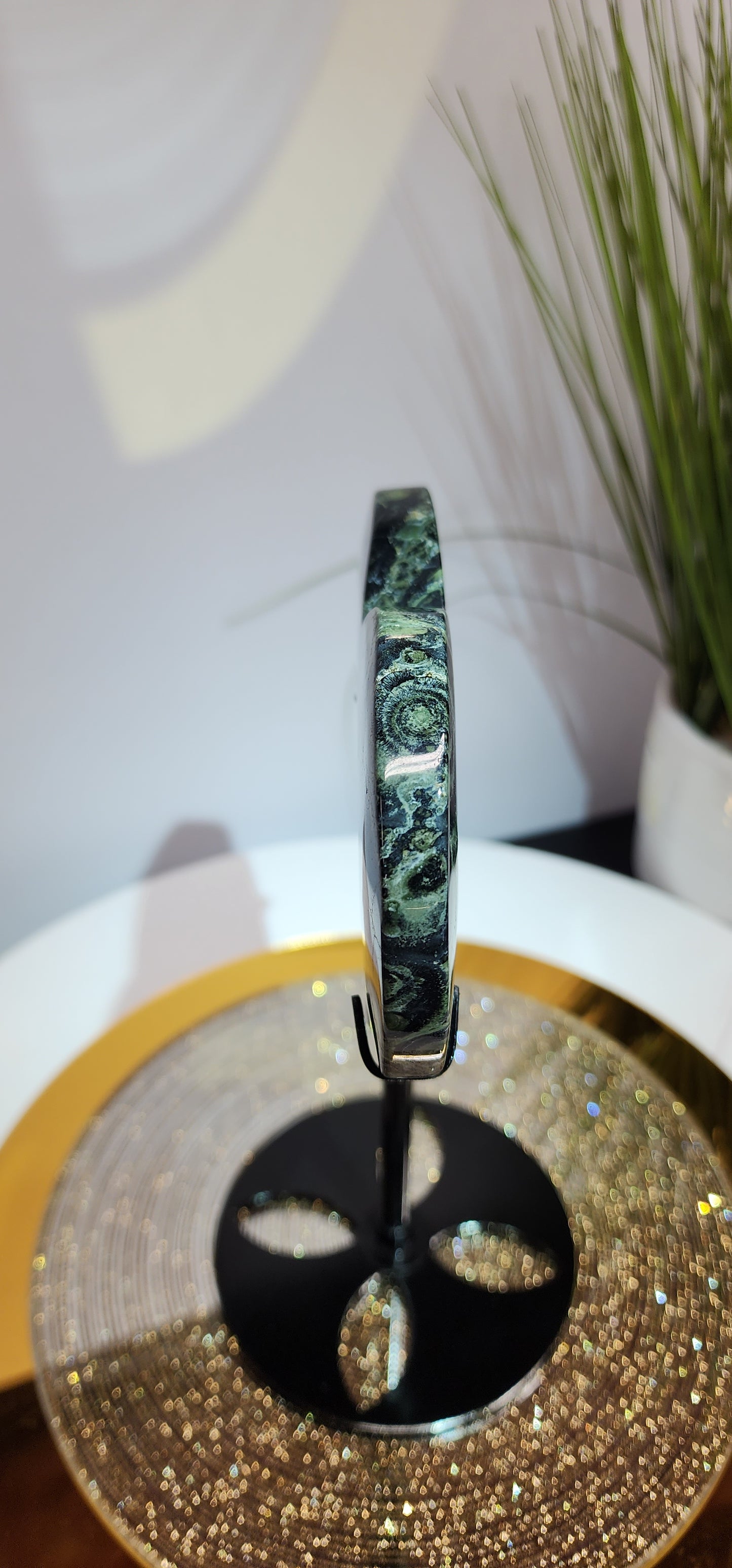 Large Kambaba Heart with Stand