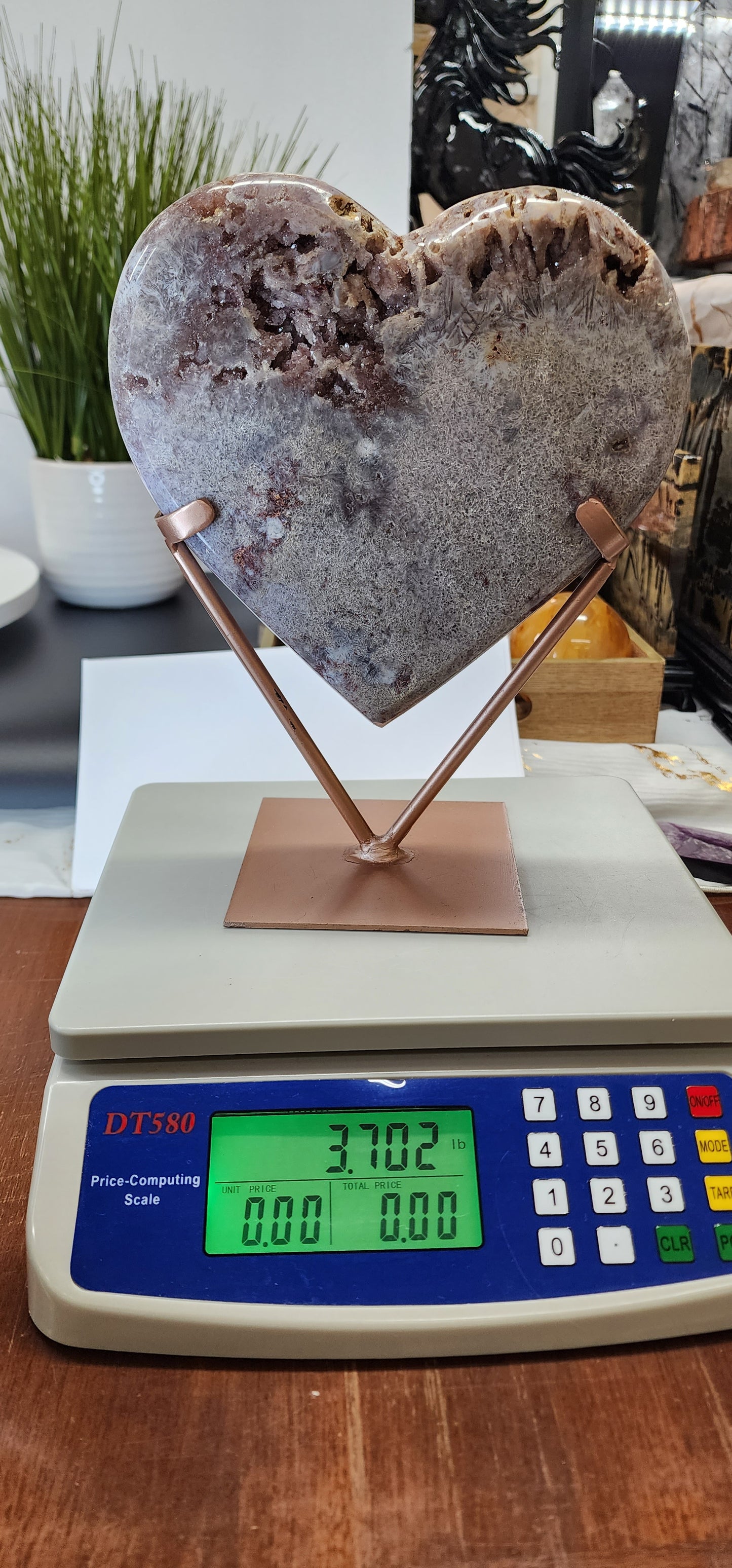 Extra Large Pink Amethyst Heart