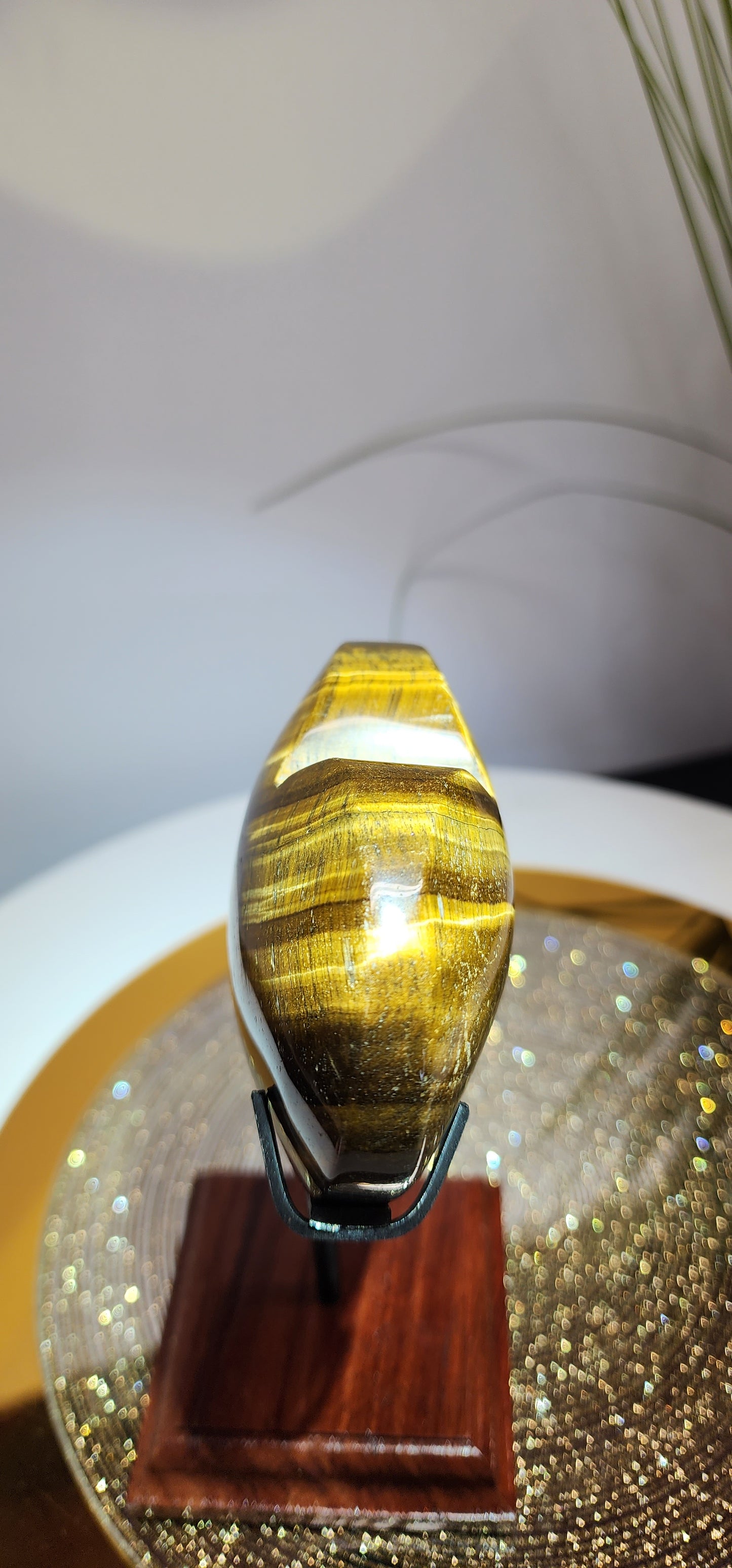 Tiger's Eye Puff Heart