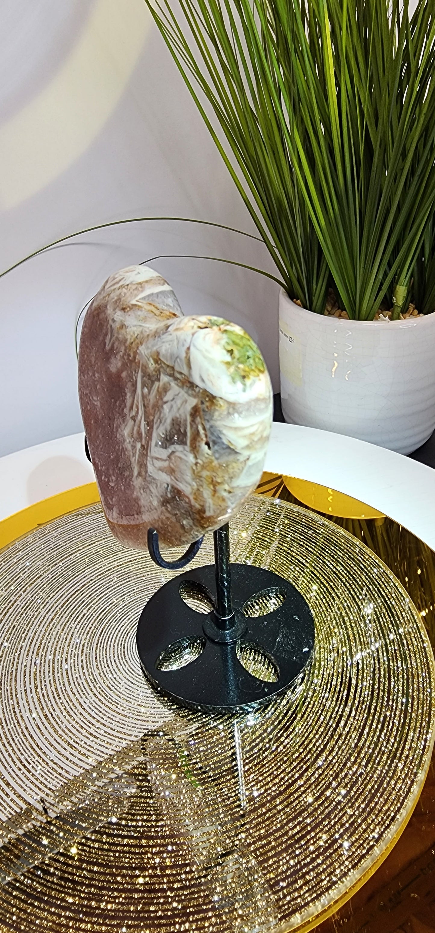 Pink Amethyst Puff Heart