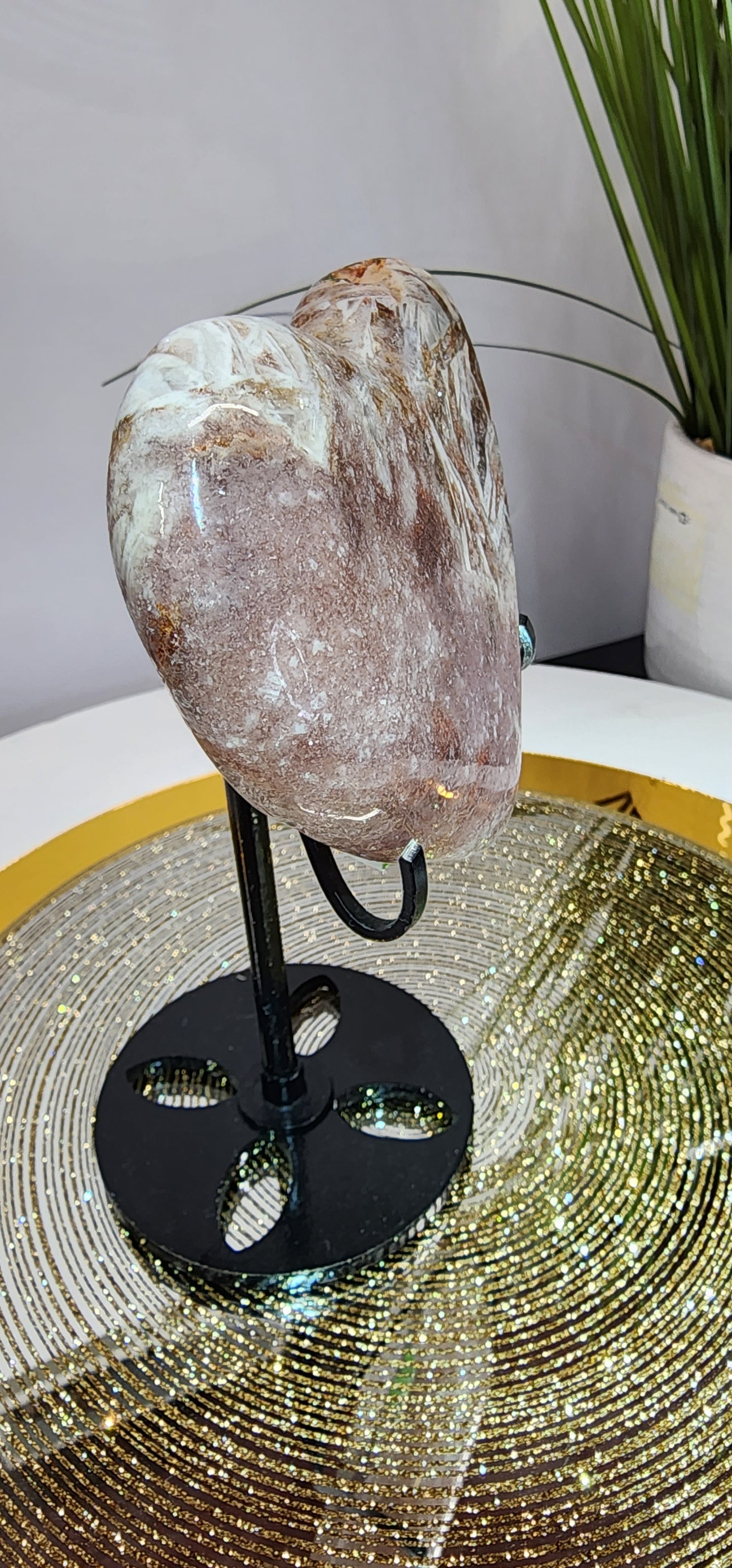 Pink Amethyst Puff Heart