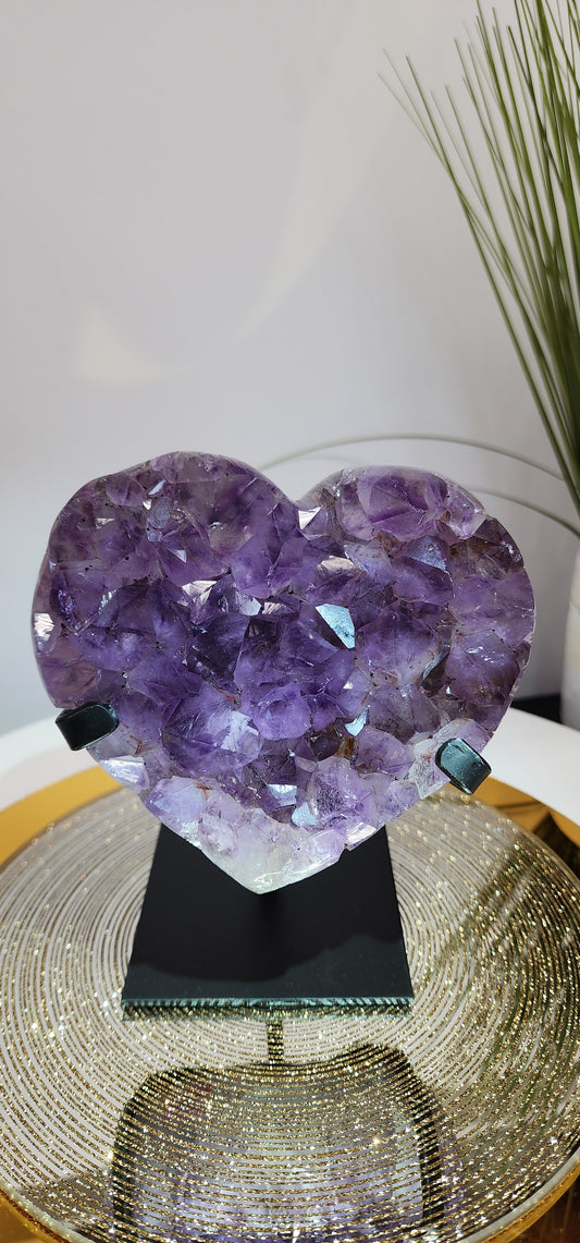 Chunky Amethyst Heart