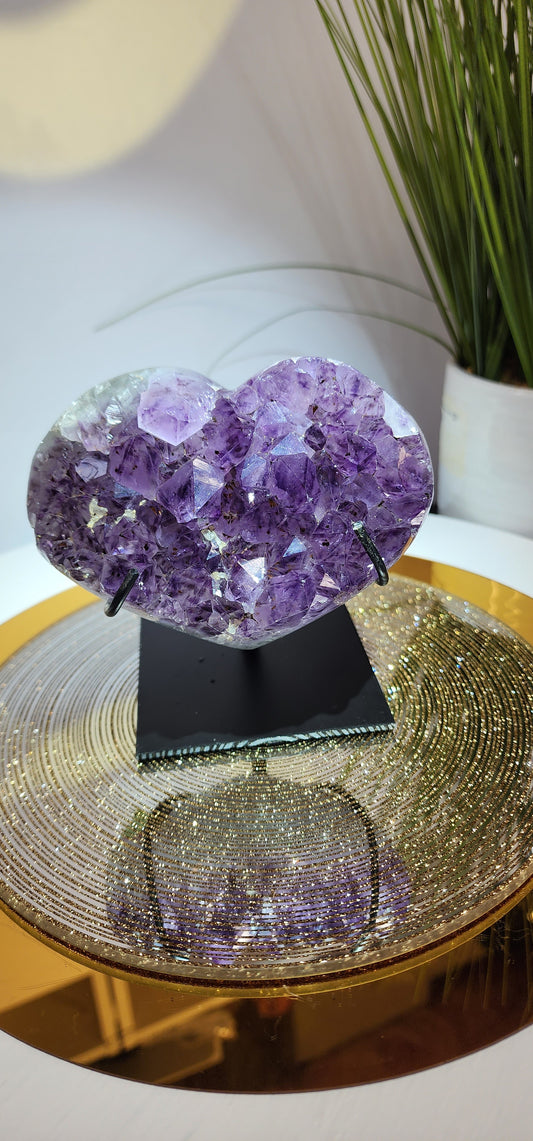 Chunky Amethyst Heart