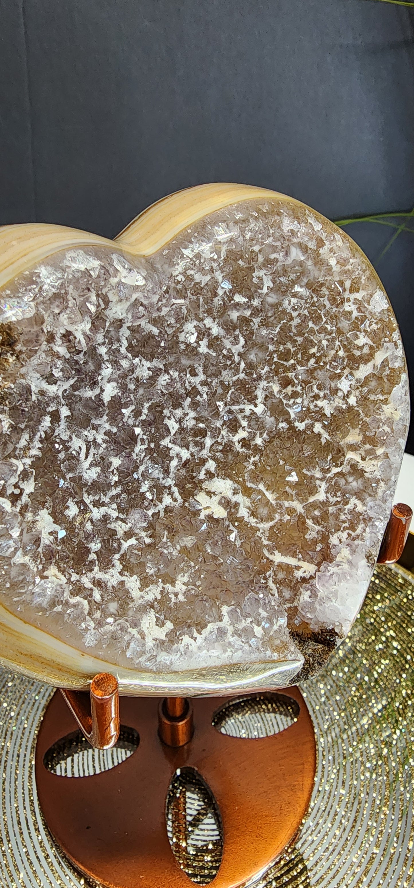Druzy Agate Heart