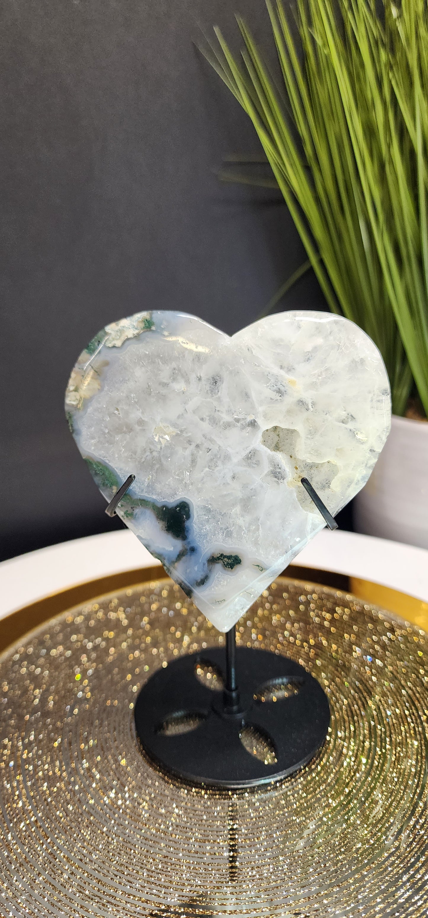Moss Agate Heart