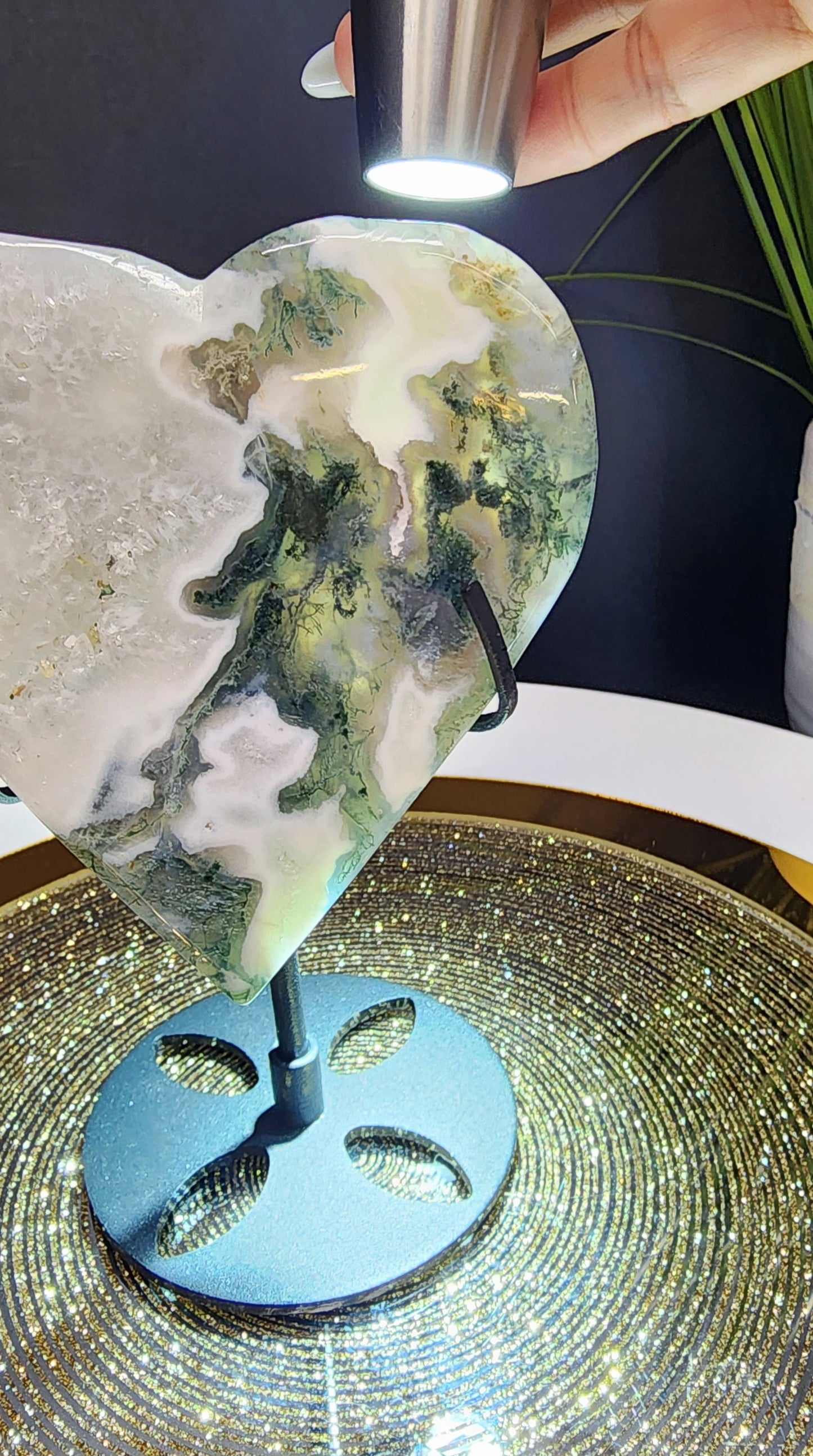Moss Agate Heart