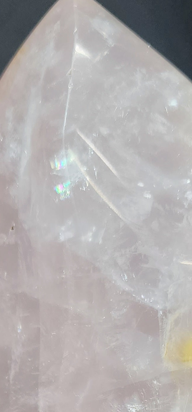 Large Rose Quartz Flame w/Free Shipping