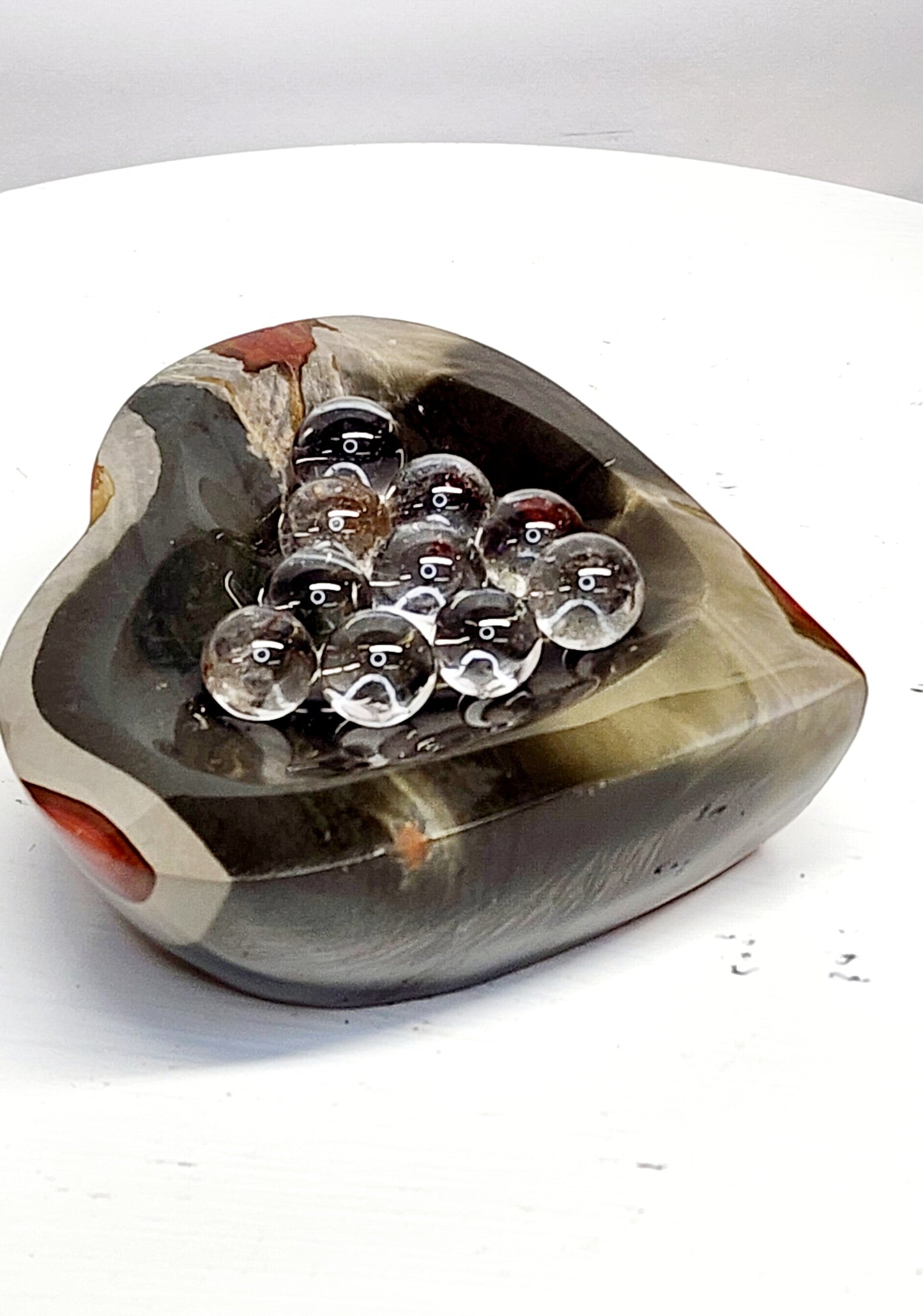 Polychrome Heart Shaped Bowl with Free Shipping