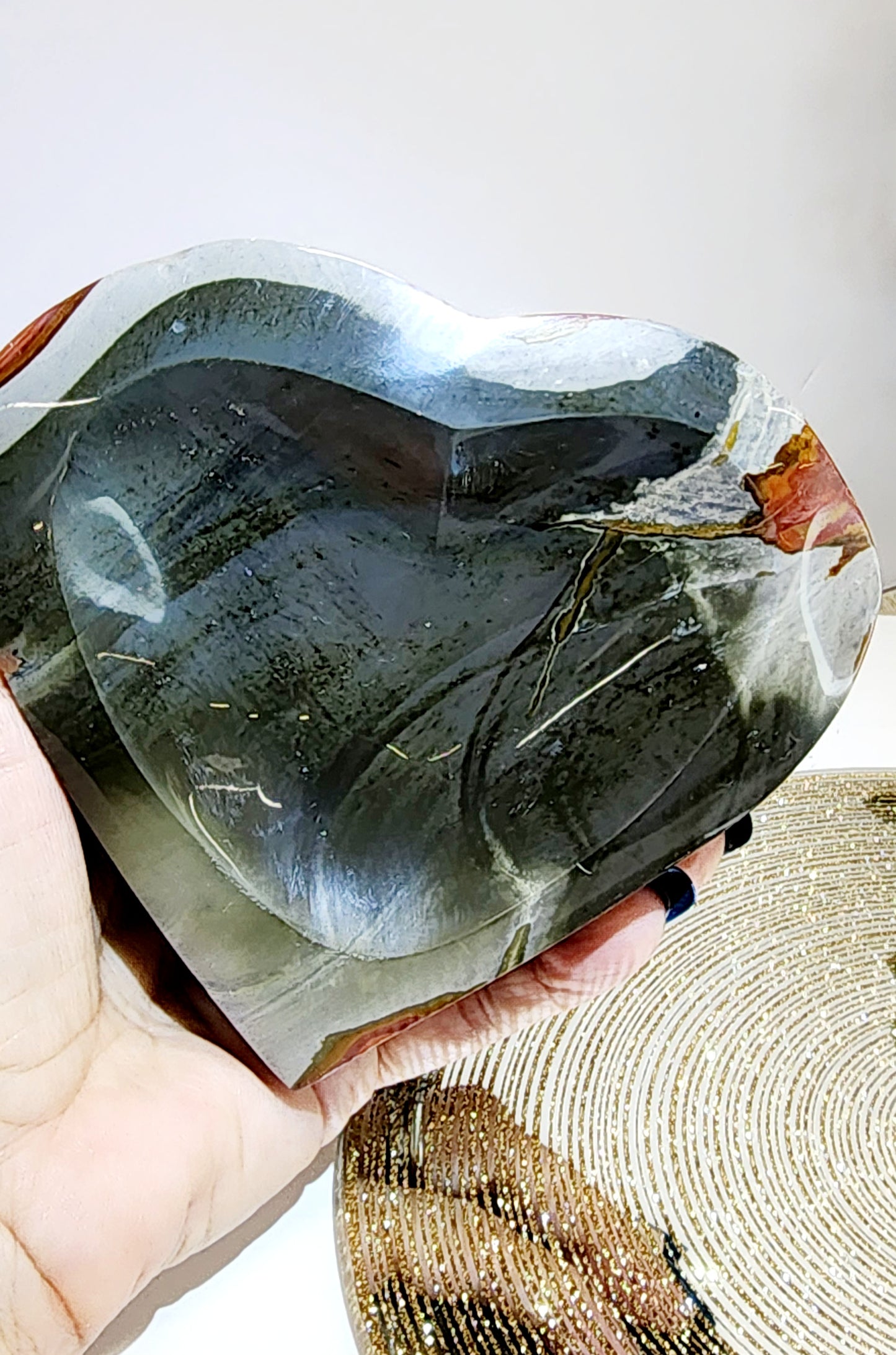 Polychrome Heart Shaped Bowl with Free Shipping