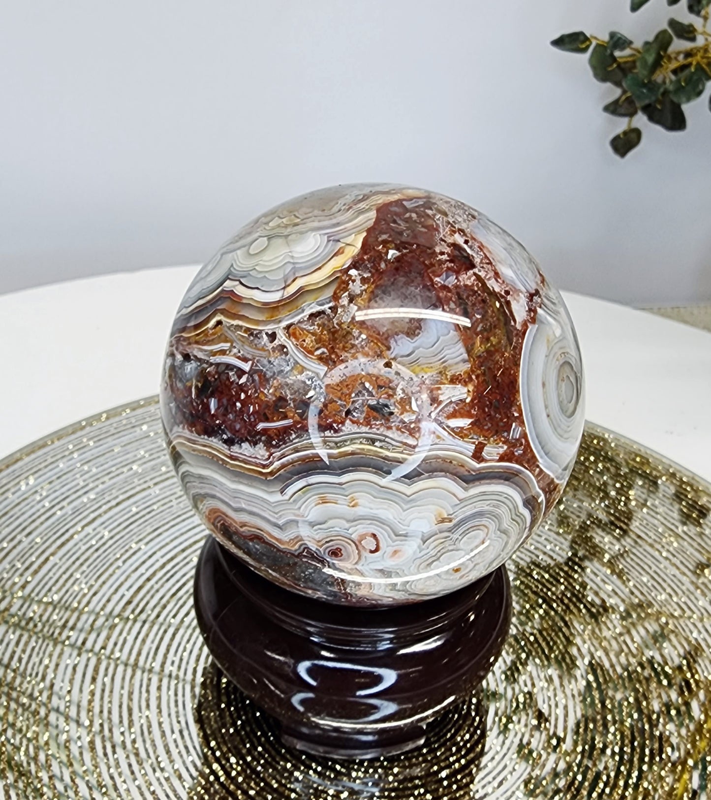 Red Mexican Lace Sphere