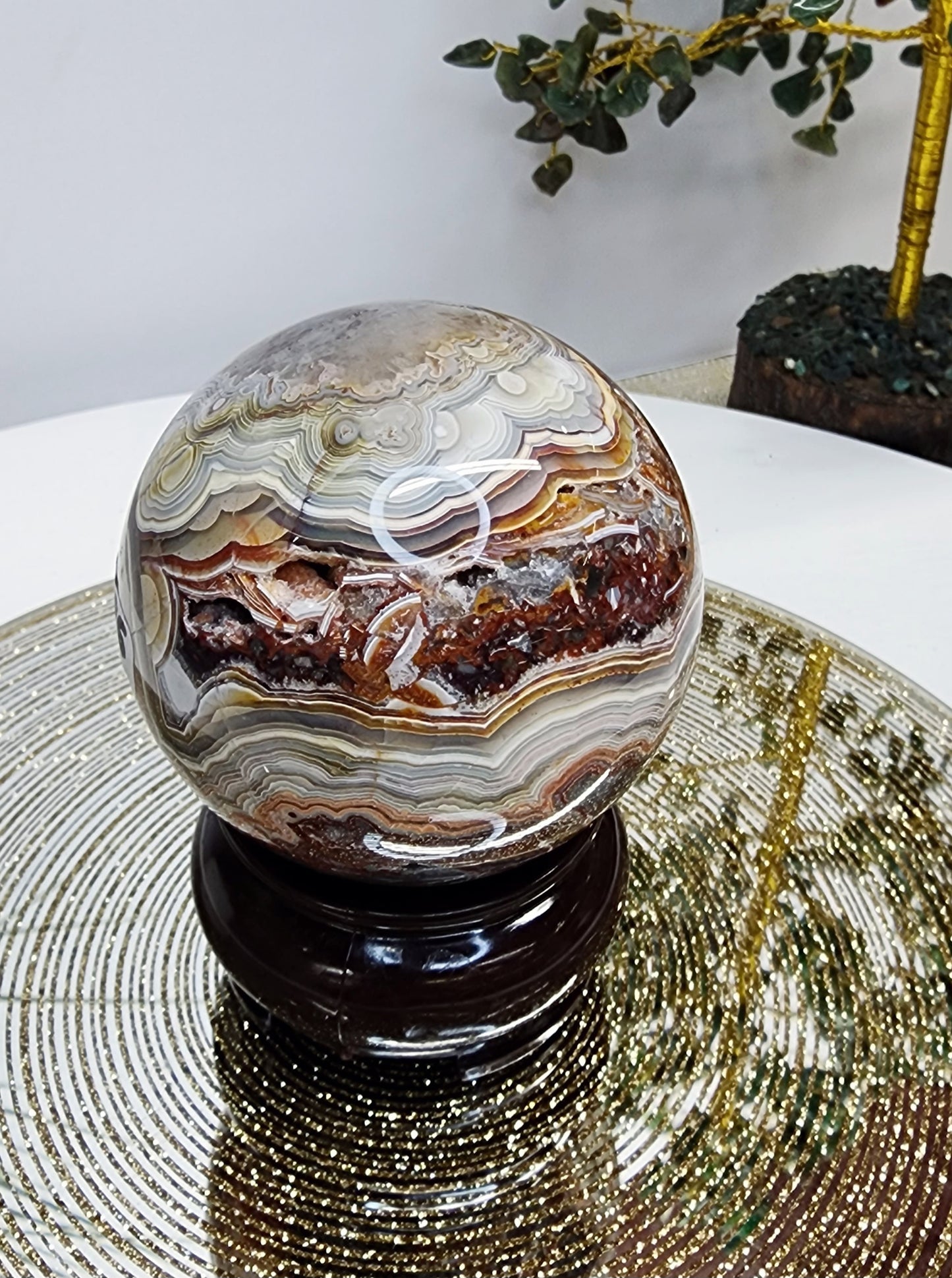 Red Mexican Lace Sphere