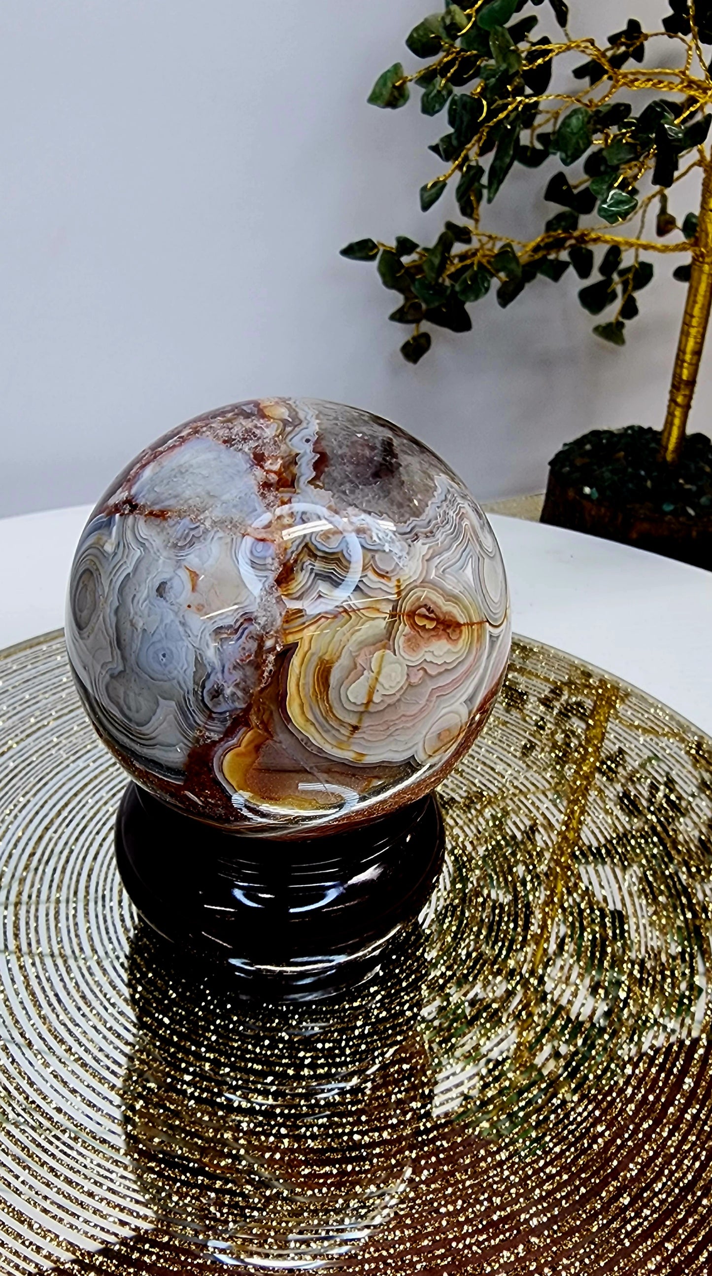 Red Mexican Lace Sphere