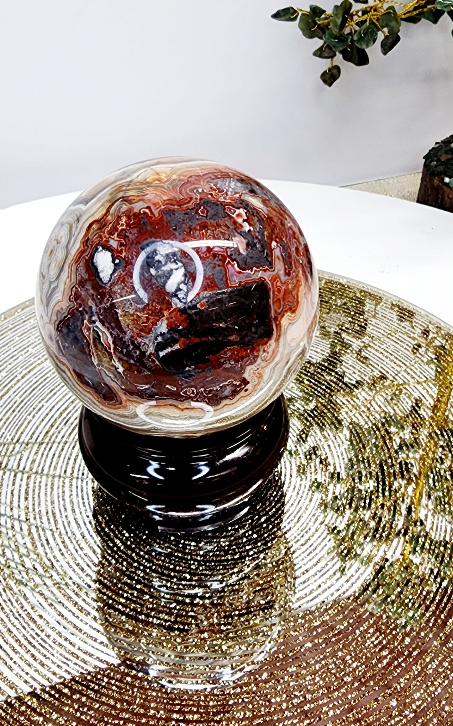 Red Mexican Lace Sphere