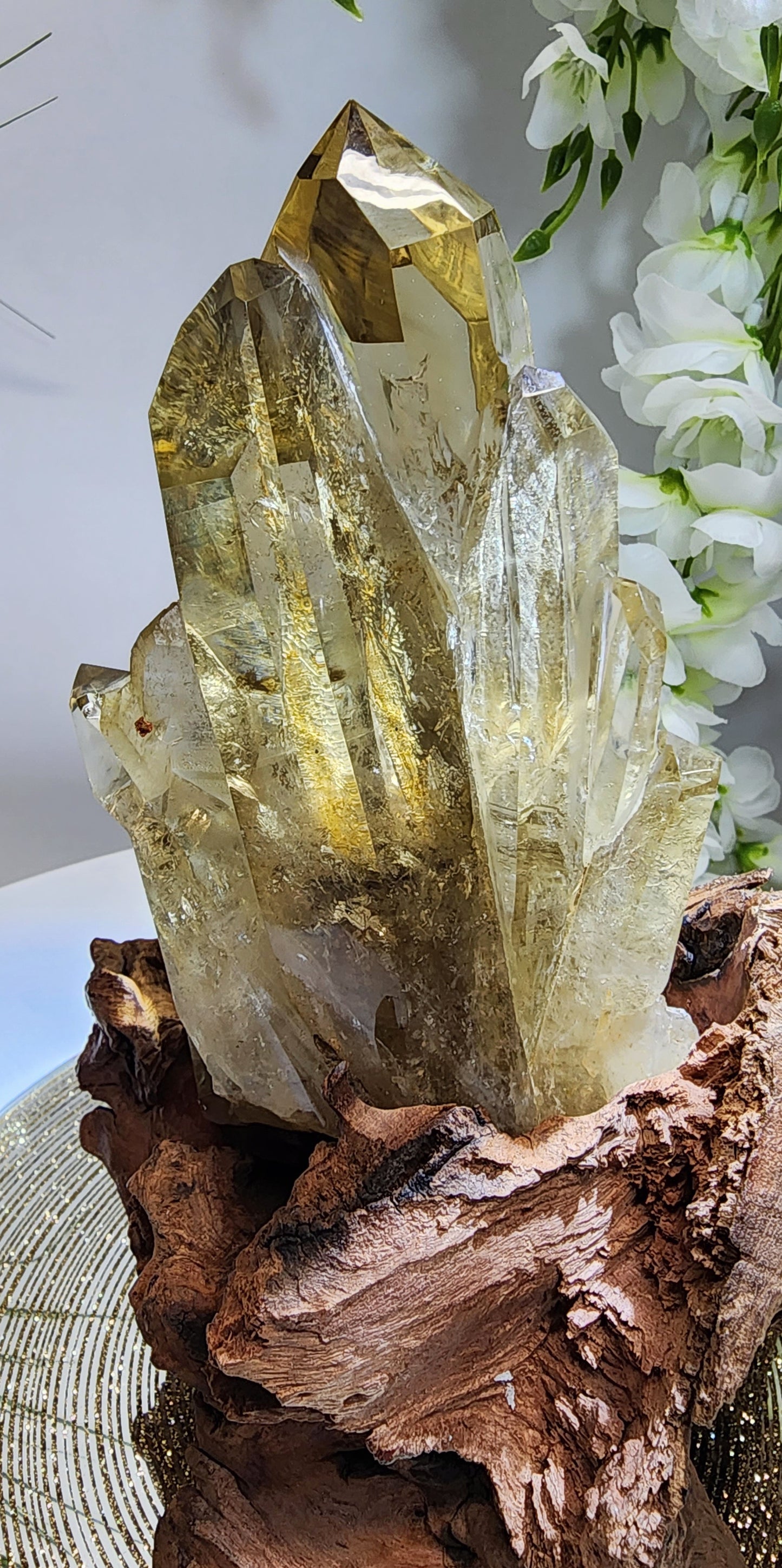 Large Natural Citrine Cluster from Brazil