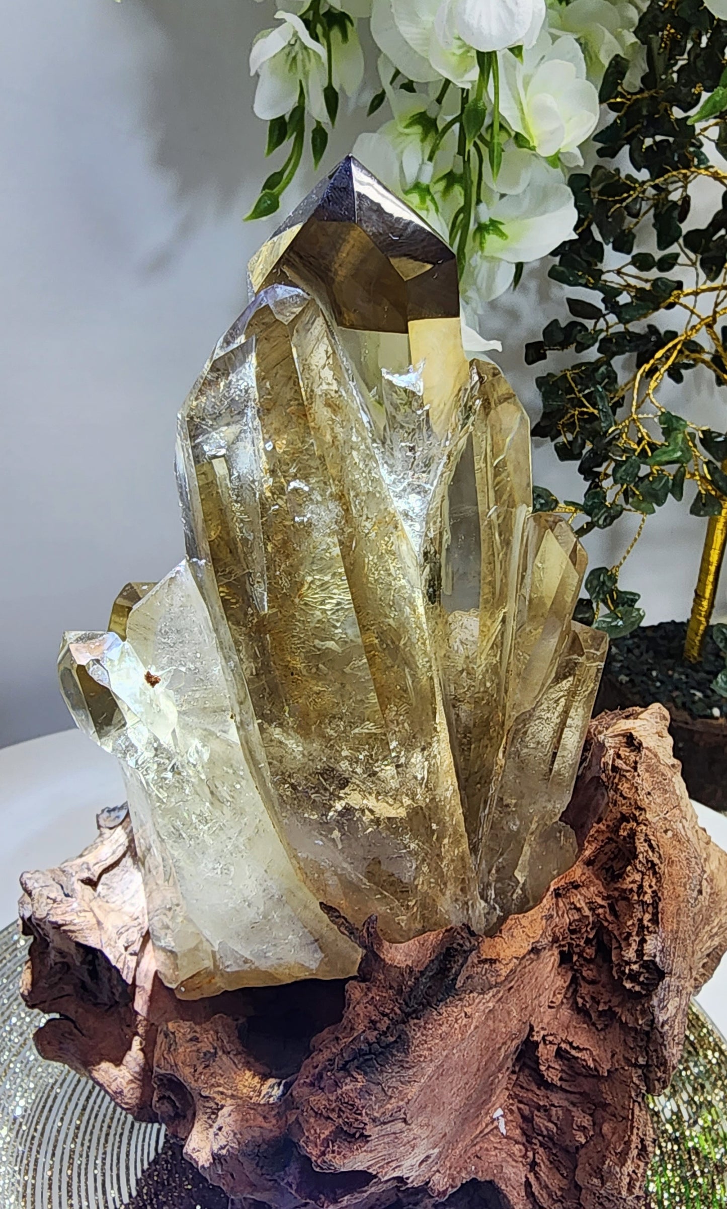 Large Natural Citrine Cluster from Brazil