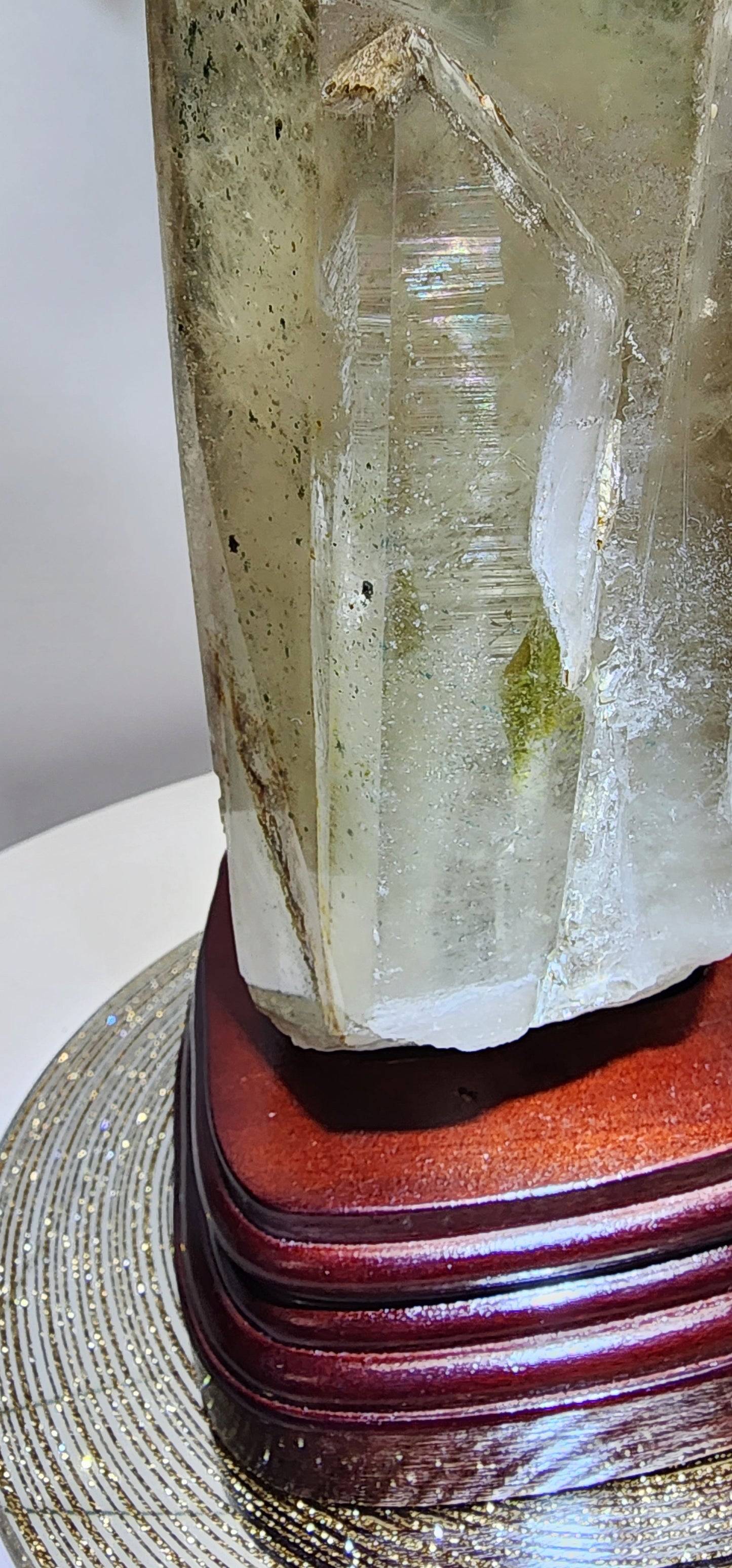 Large Smoky Citrine w/Garden, white phantom