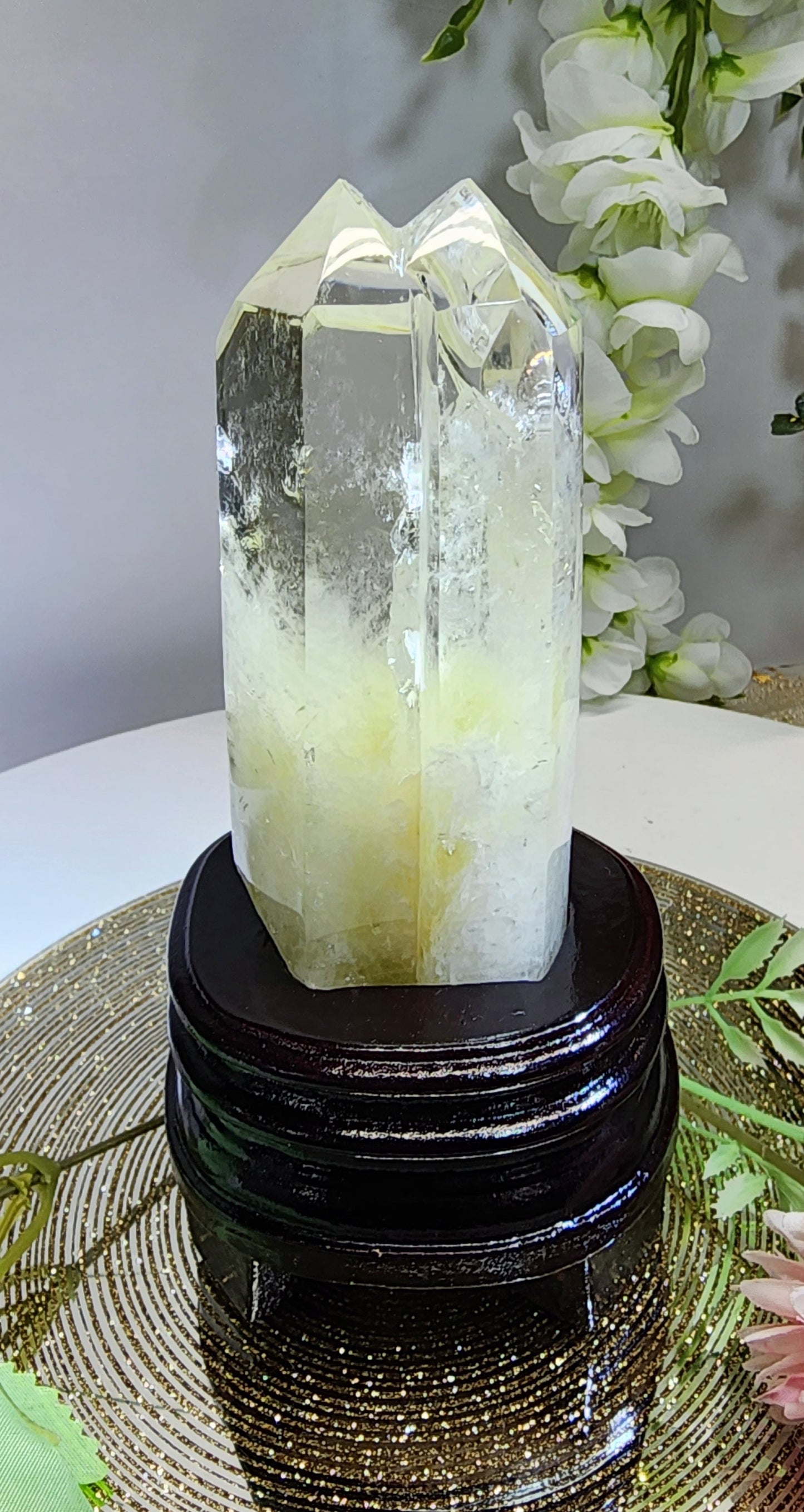 Citrine Double Point With Custom base qualifies for free shipping