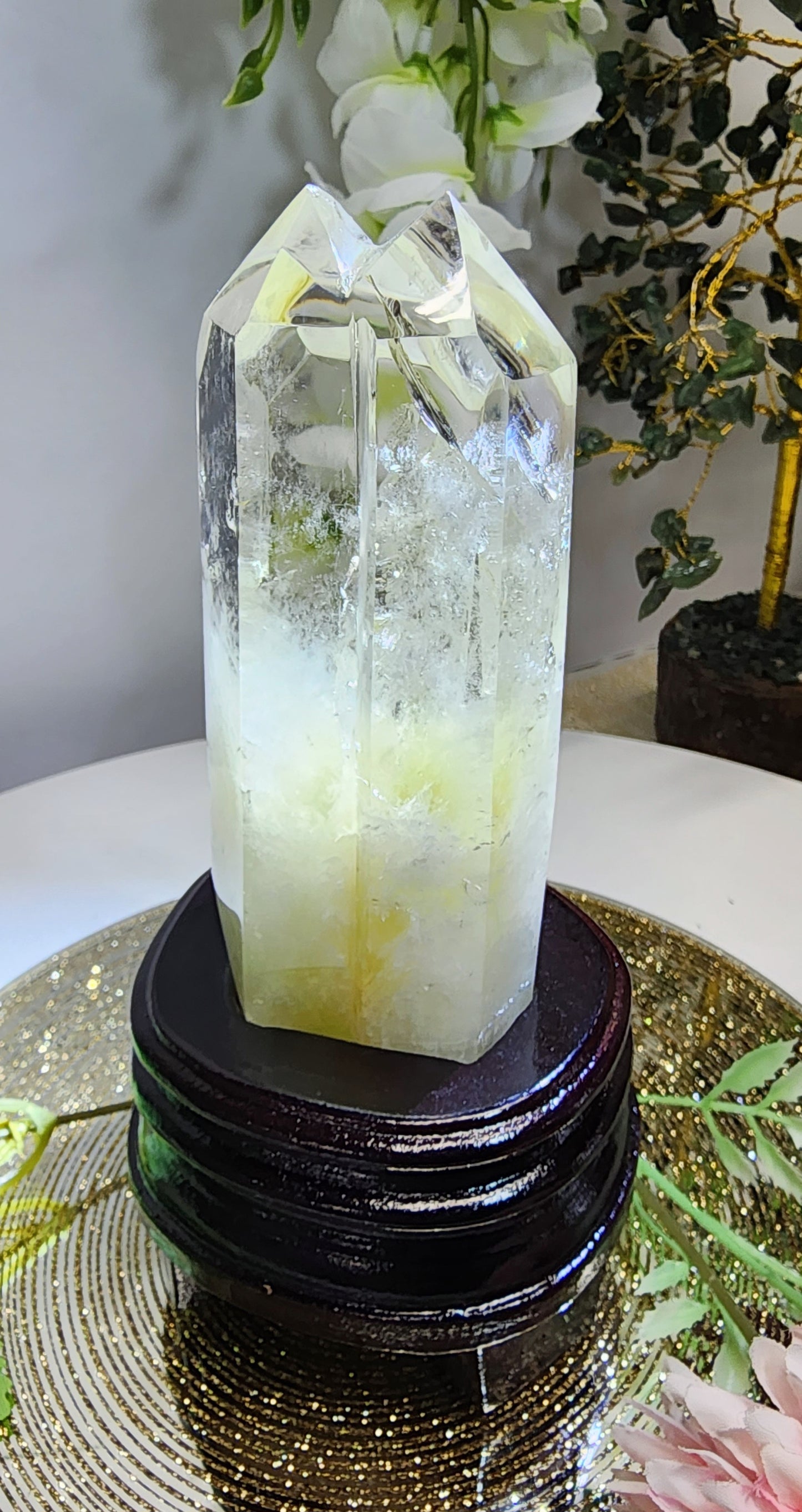 Citrine Double Point With Custom base qualifies for free shipping