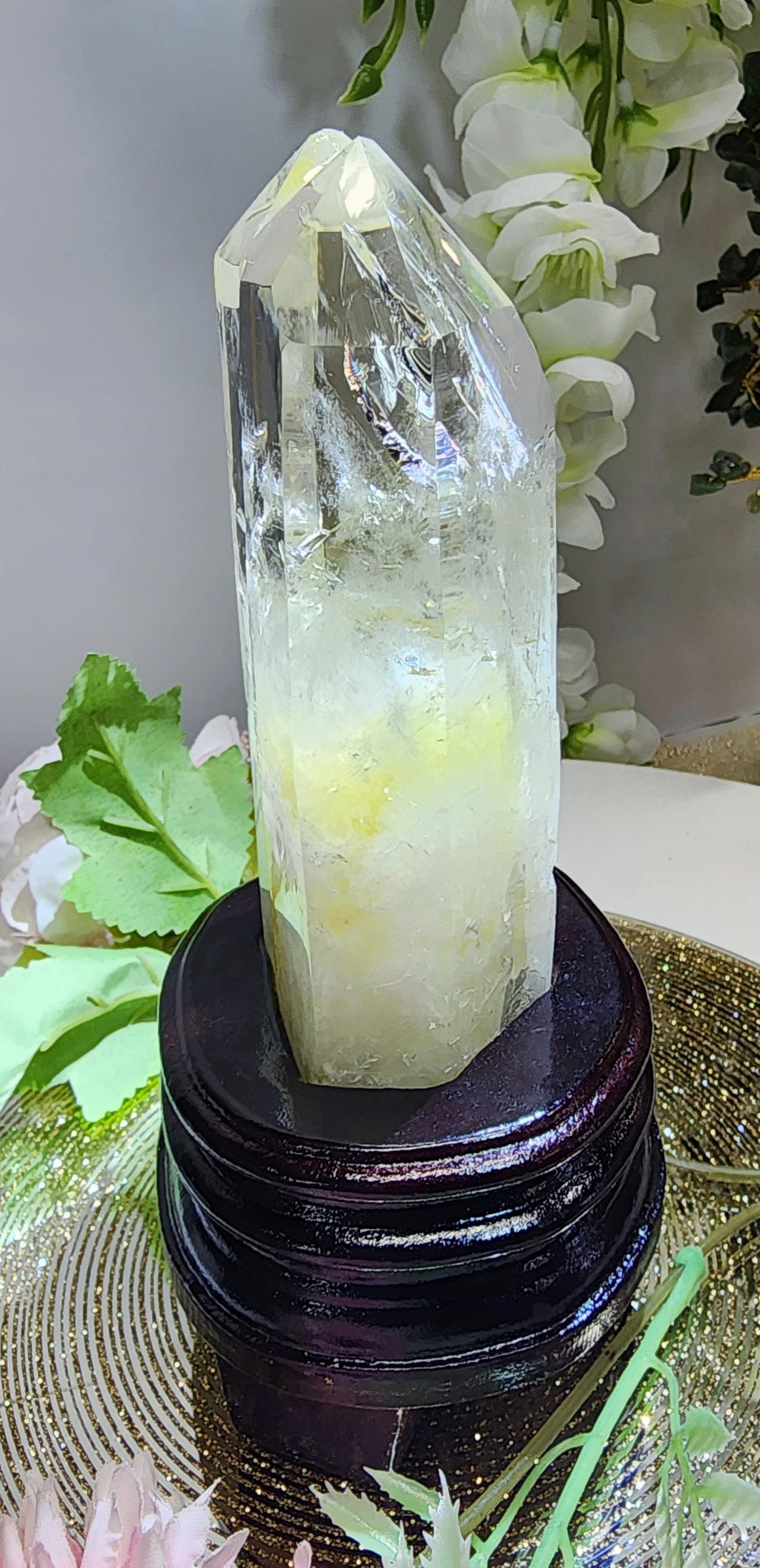 Citrine Double Point With Custom base qualifies for free shipping