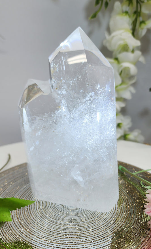Double Point Clear Quartz from Brazil