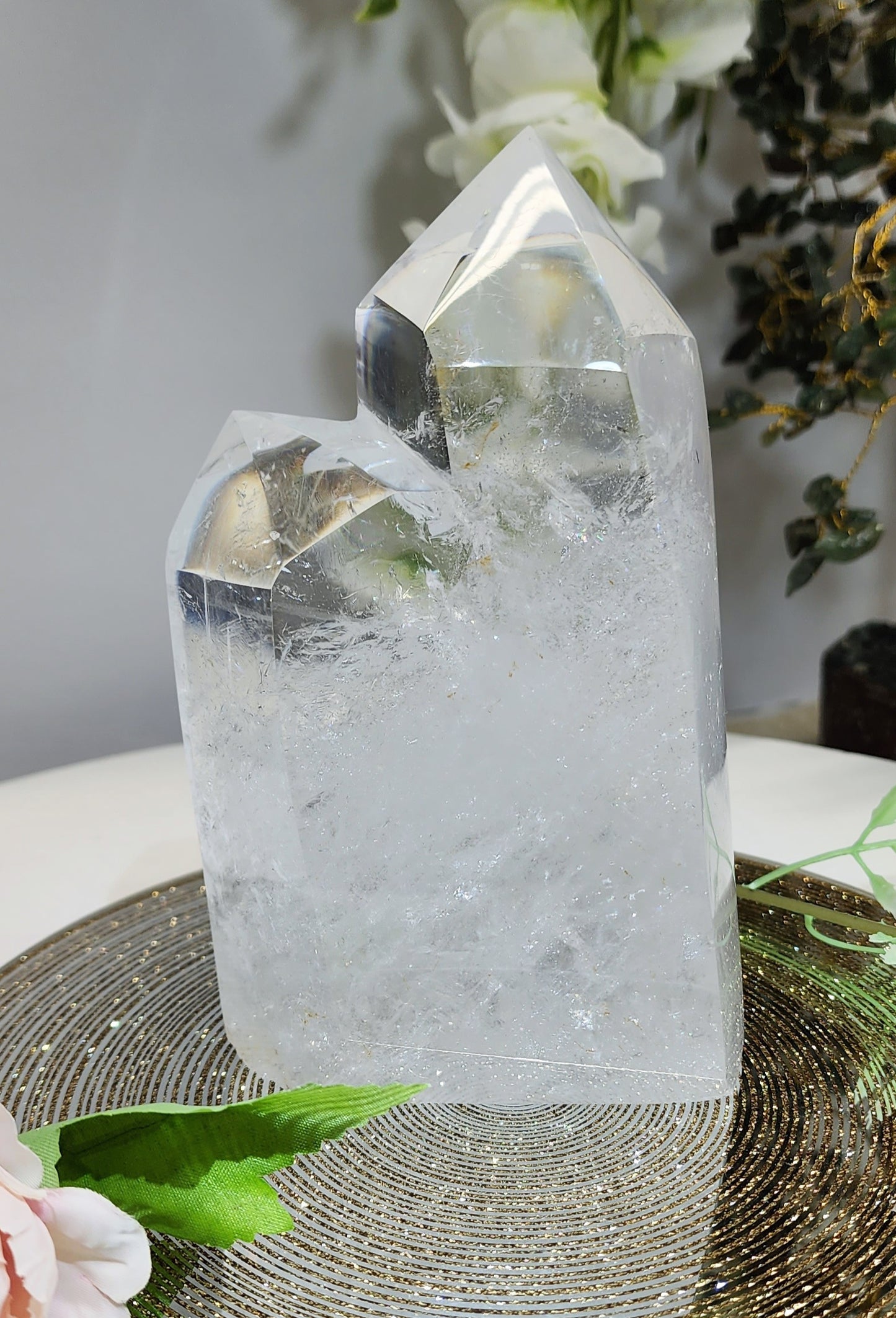 Double Point Clear Quartz from Brazil