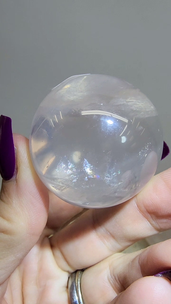 HQ Ice Rose Quartz Egg from Madagascar