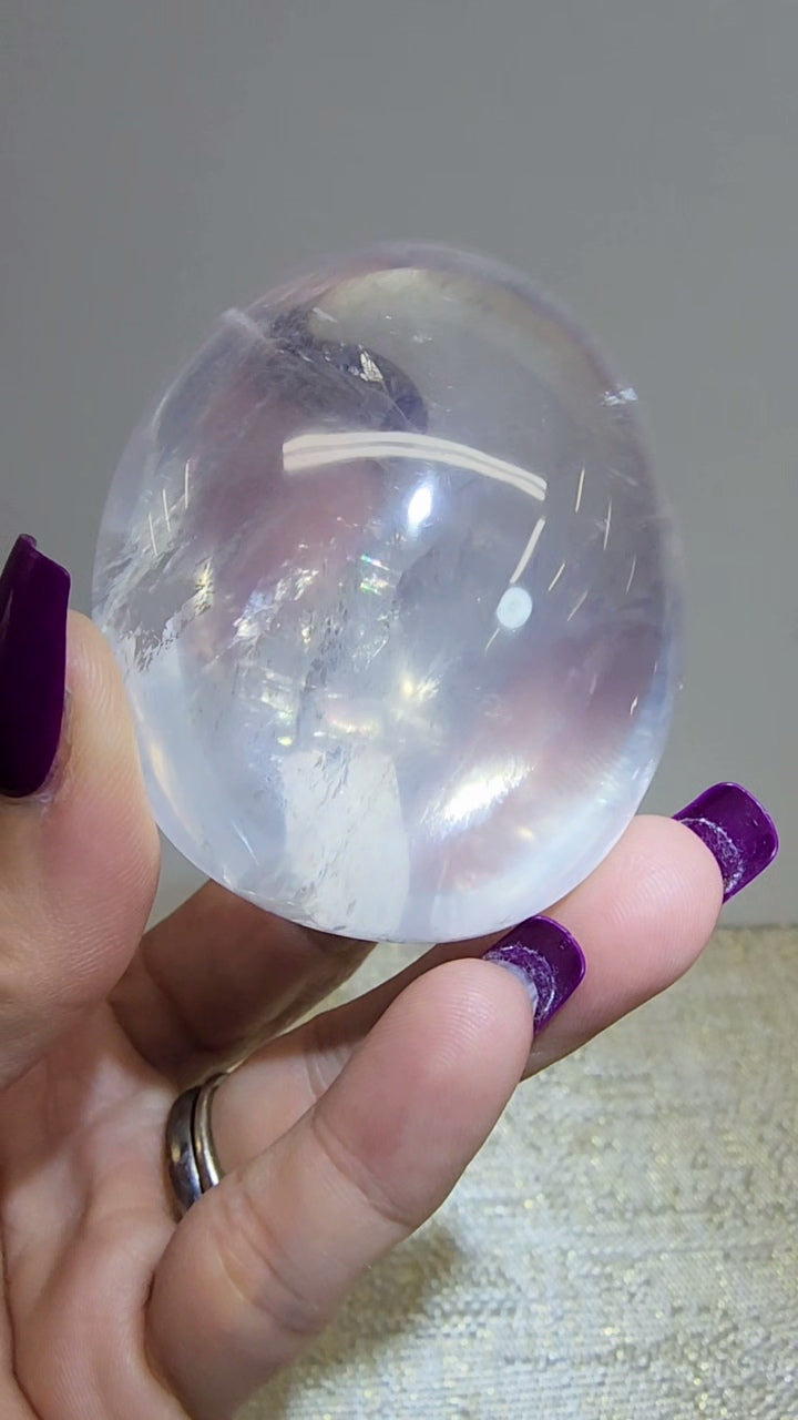 HQ Ice Rose Quartz Palm from Madagascar