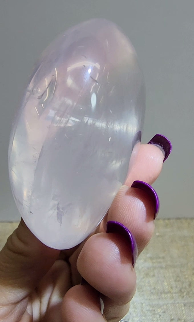 HQ Ice Rose Quartz Palm from Madagascar