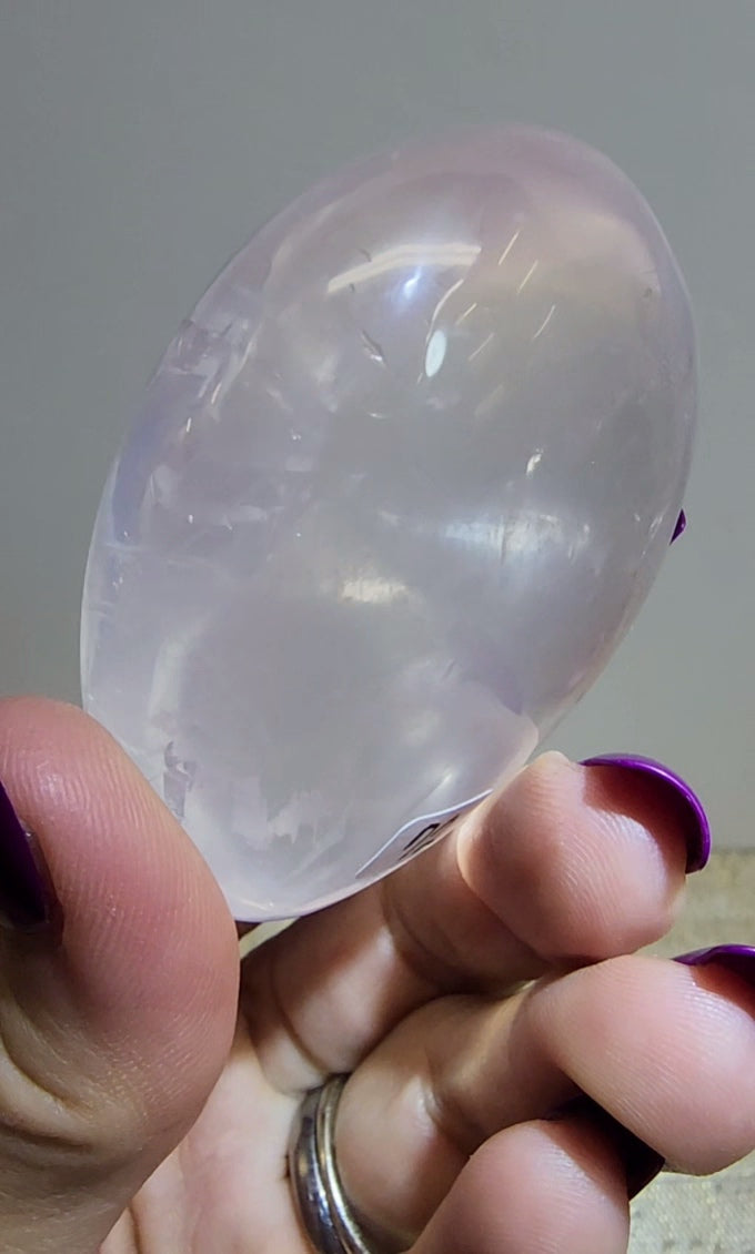HQ Ice Rose Quartz Palm from Madagascar