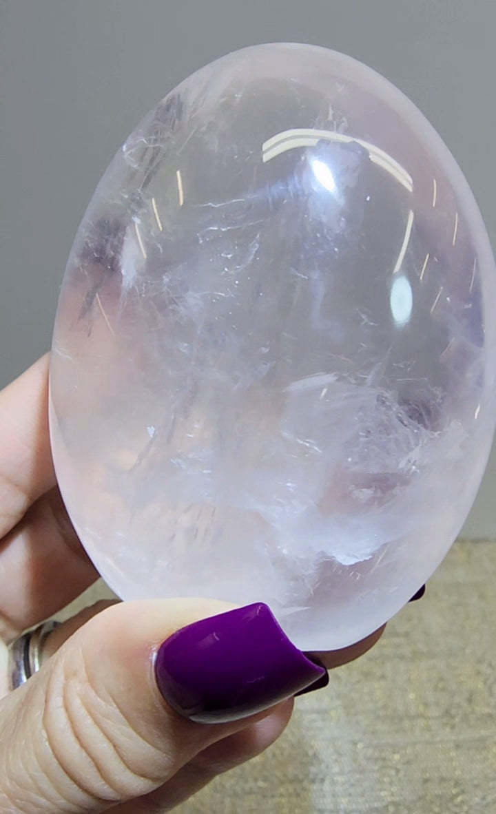 HQ Ice Rose Quartz Free Form from Madagascar
