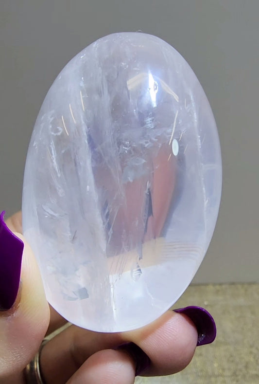 HQ Ice Rose Quartz Palm from Madagascar